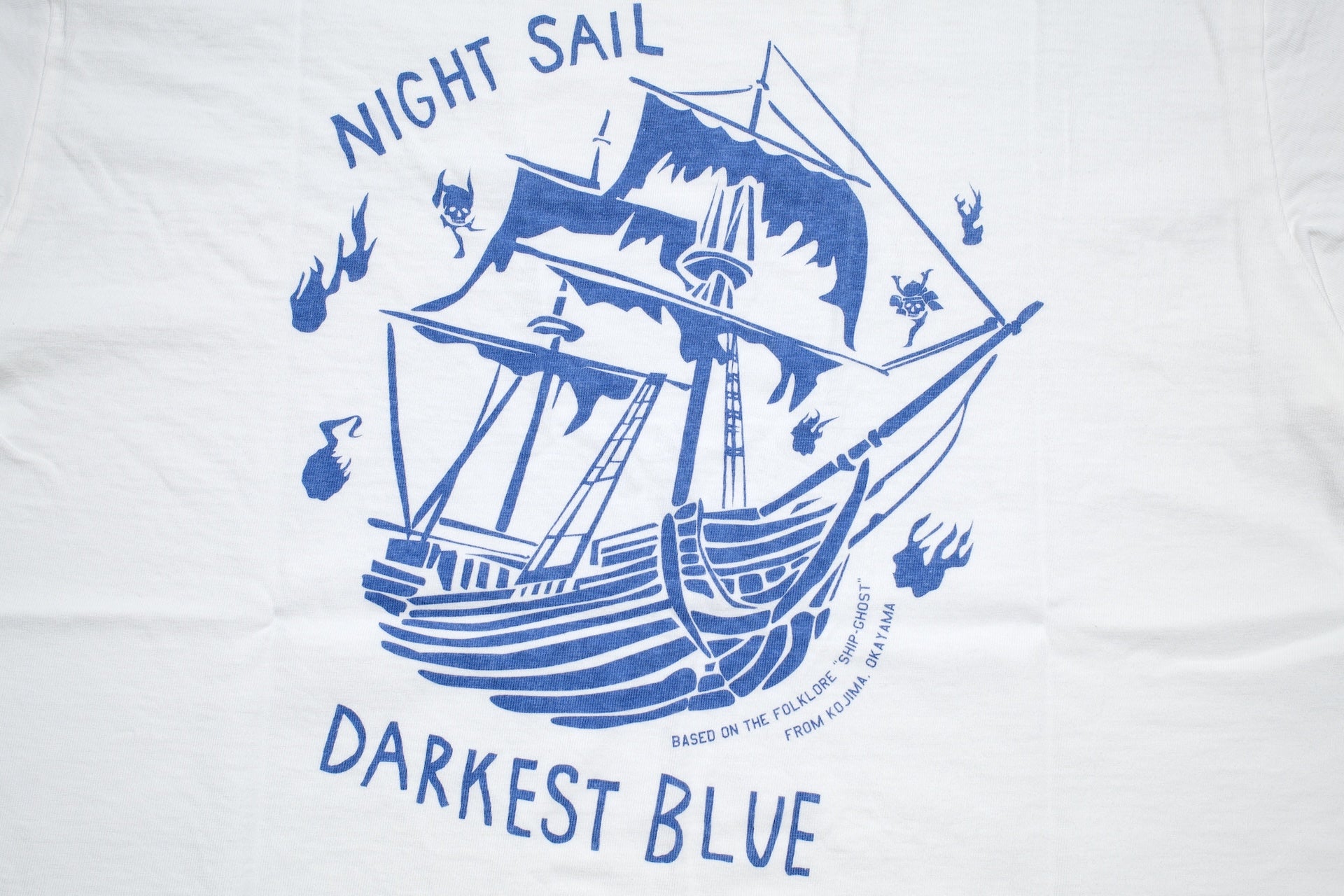 MOMOTARO JEANS 7oz "Ghost Ship" S/S Tee (White)