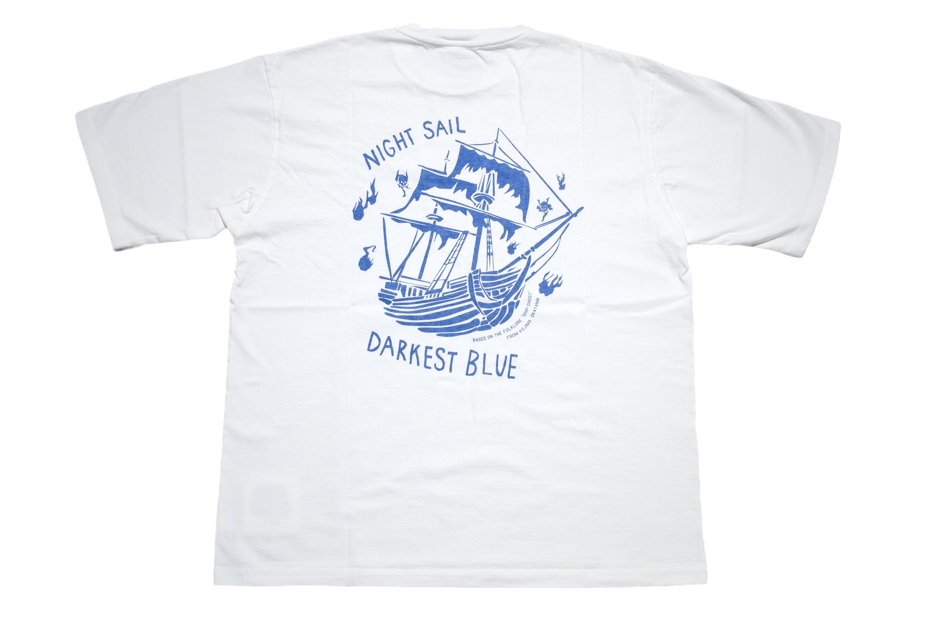 MOMOTARO JEANS 7oz "Ghost Ship" S/S Tee (White)