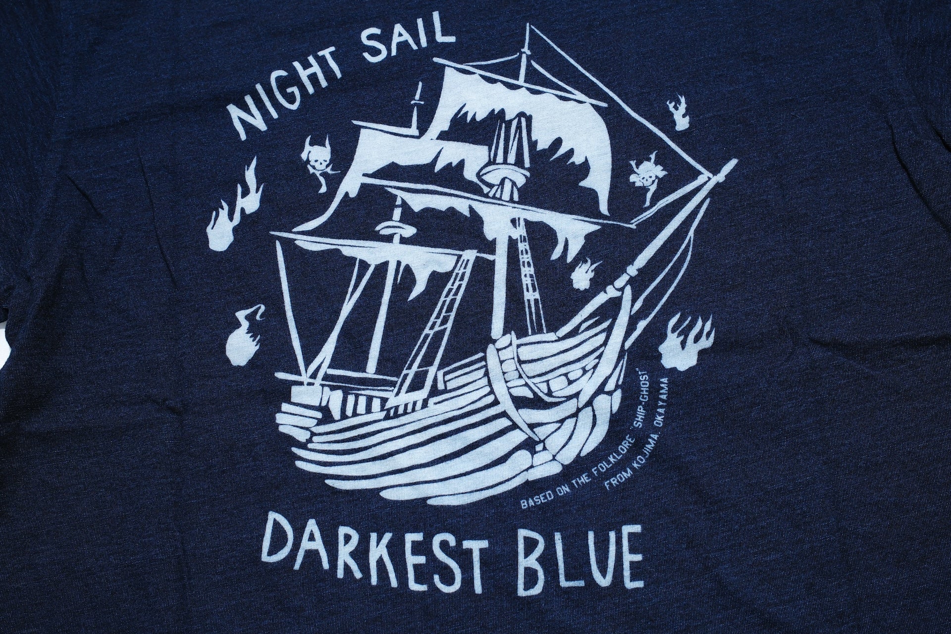MOMOTARO JEANS 7oz "Ghost Ship" S/S Tee (Indigo)