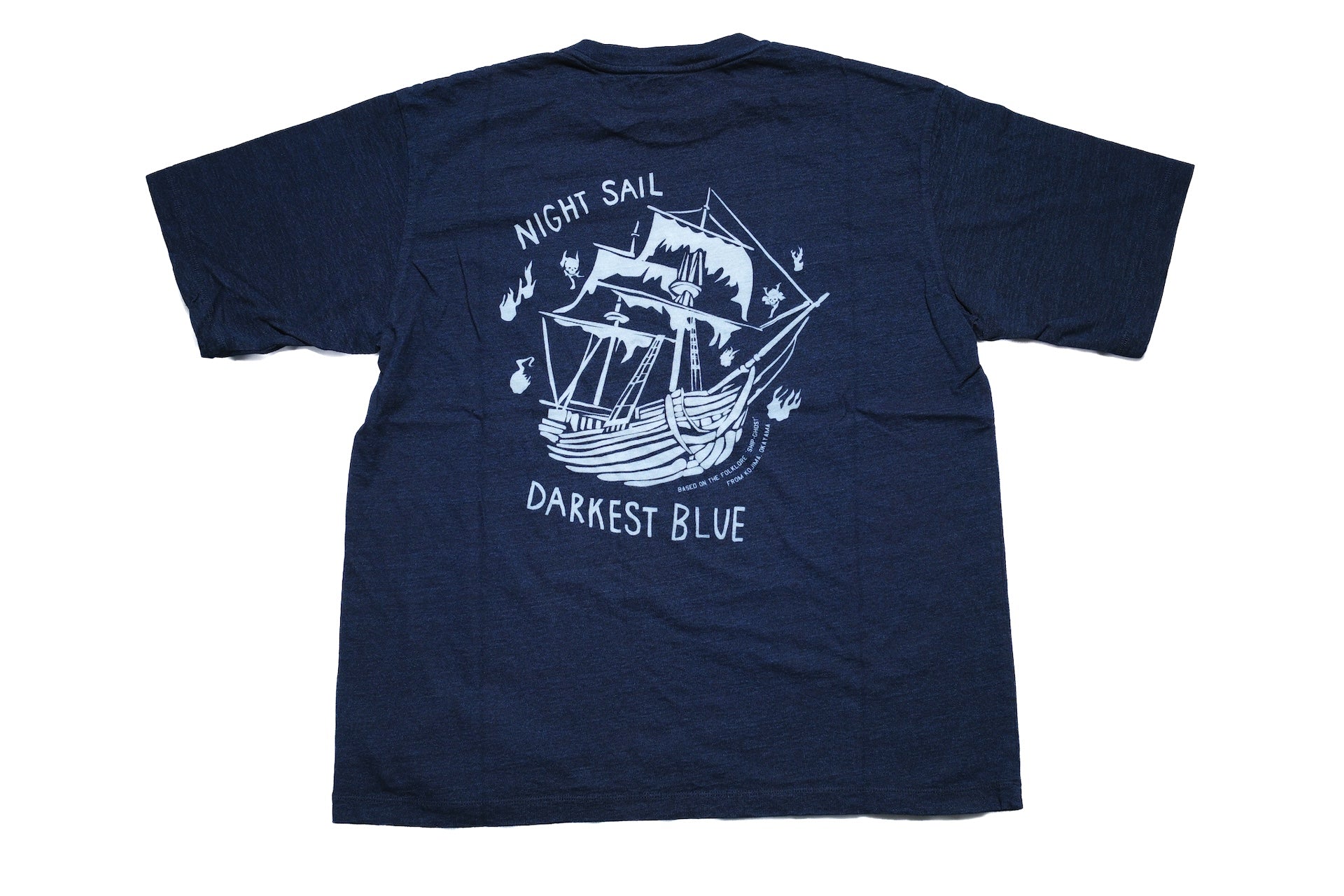 MOMOTARO JEANS 7oz "Ghost Ship" S/S Tee (Indigo)