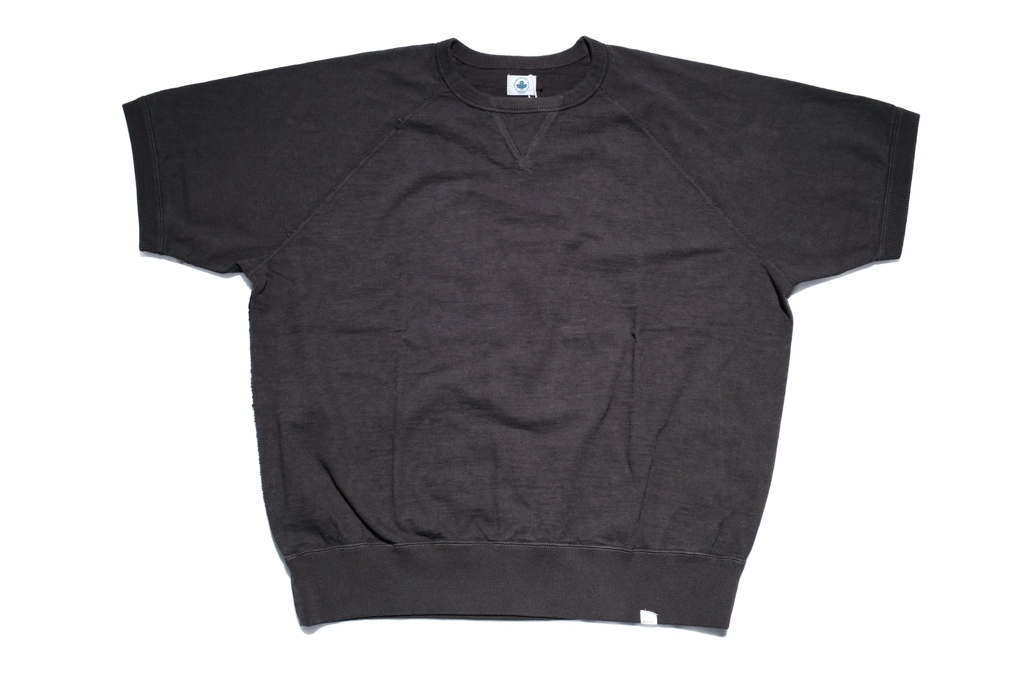 Omoto Denim 12oz “Neppy Textured” S/S Raglan Sweat Tee (Charcoal Black)