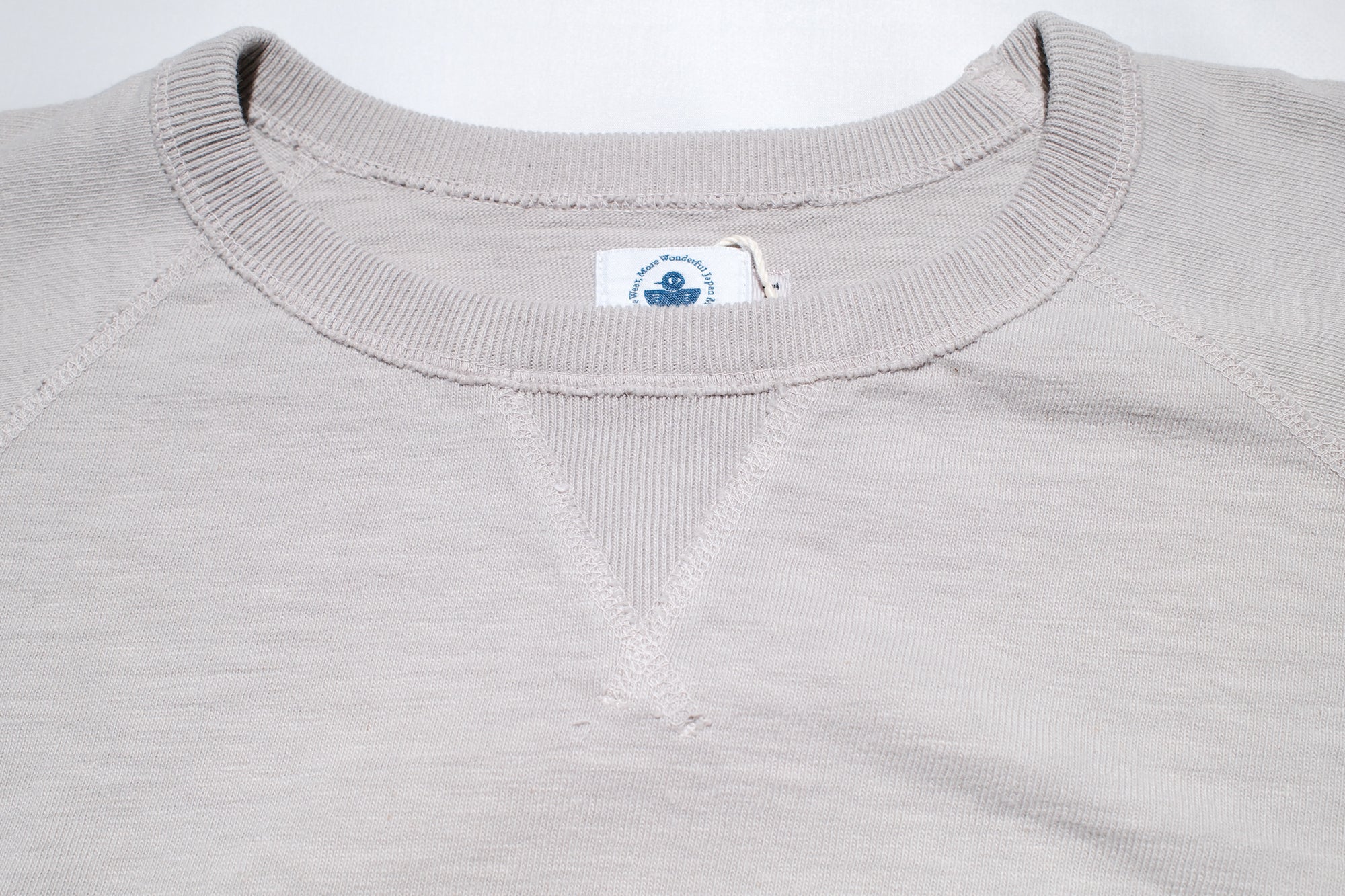 Omoto Denim 12oz “Neppy Textured” S/S Raglan Sweat Tee (Taro Grey)
