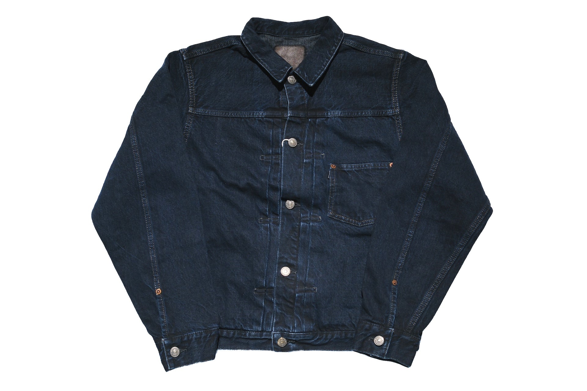 Omoto Denim 13.5oz  “Charcoal Overdyed” War-Mode Type 1 Denim Jacket