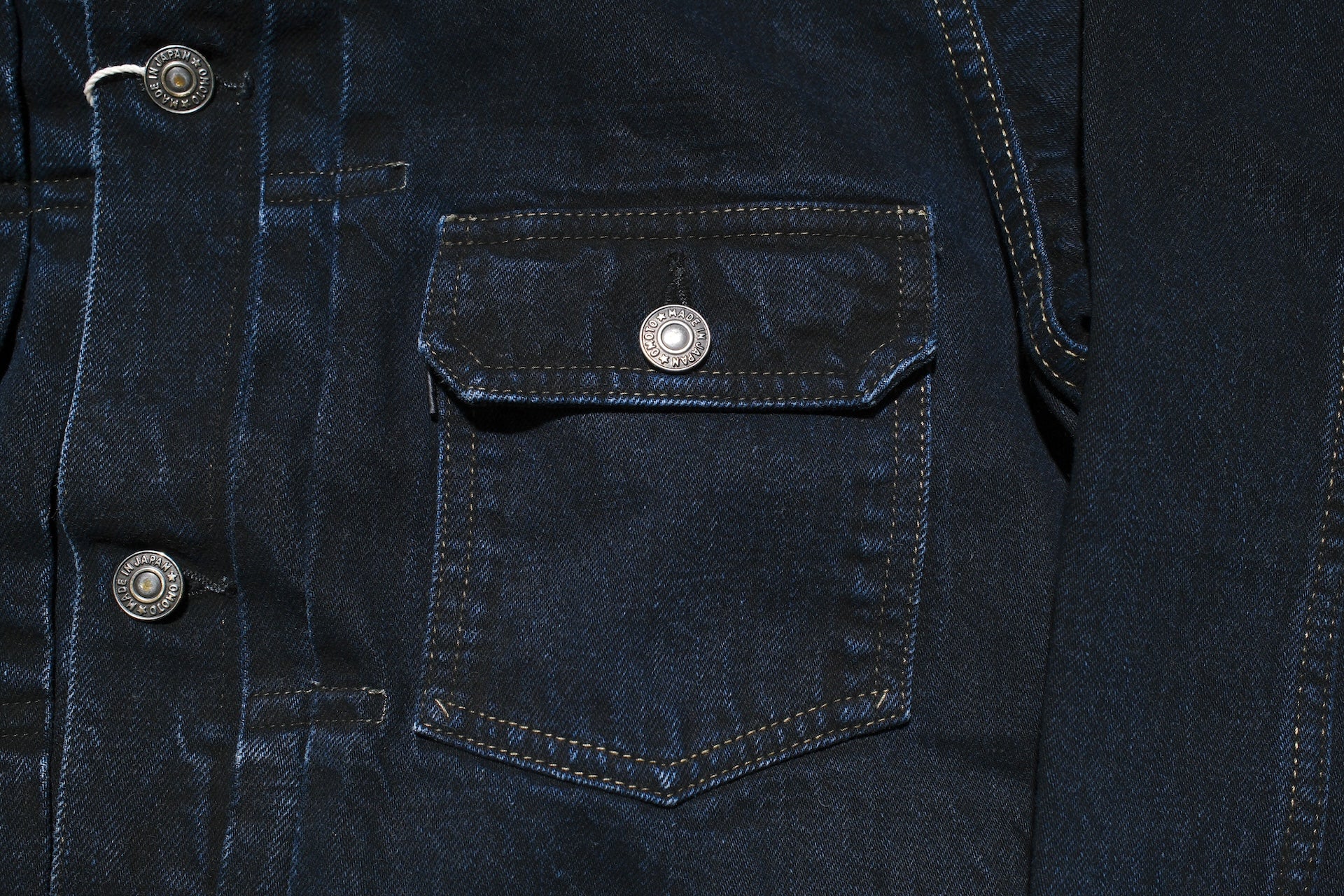 Omoto Denim 13.5oz  “Charcoal Overdyed” Modified Type 2 Denim Jacket