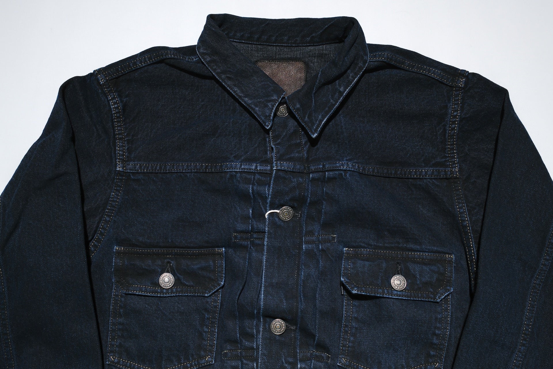 Omoto Denim 13.5oz  “Charcoal Overdyed” Modified Type 2 Denim Jacket
