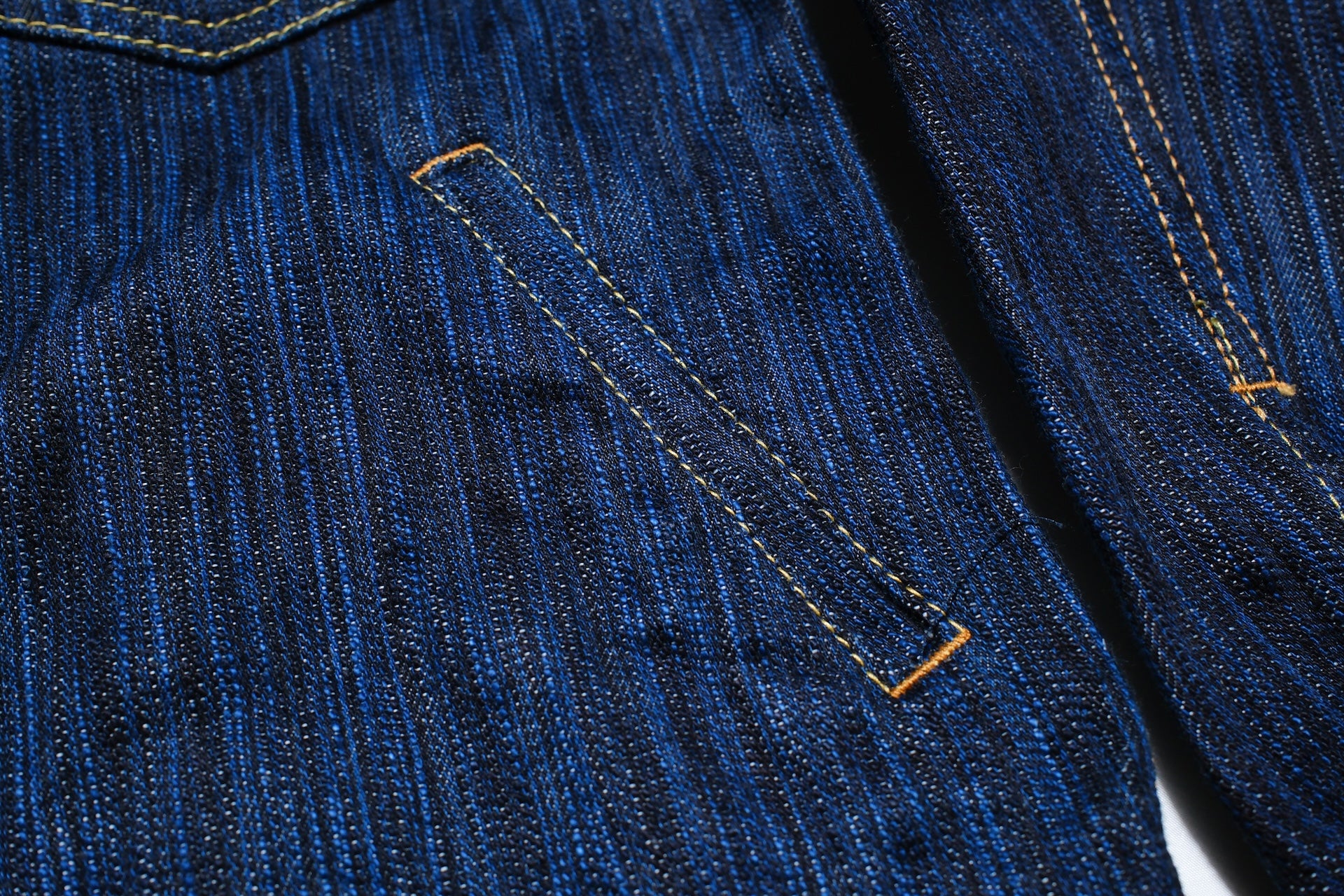 Pure Blue Japan 14.5oz Indigo Dyed “Waterfall” Type 2 Denim Jacket (Midnight)
