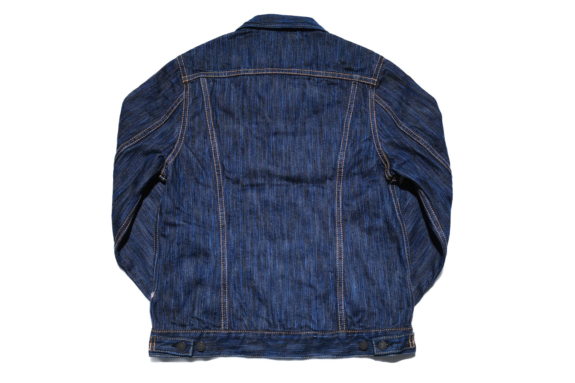 Pure Blue Japan 14.5oz Indigo Dyed “Waterfall” Type 2 Denim Jacket (Midnight)