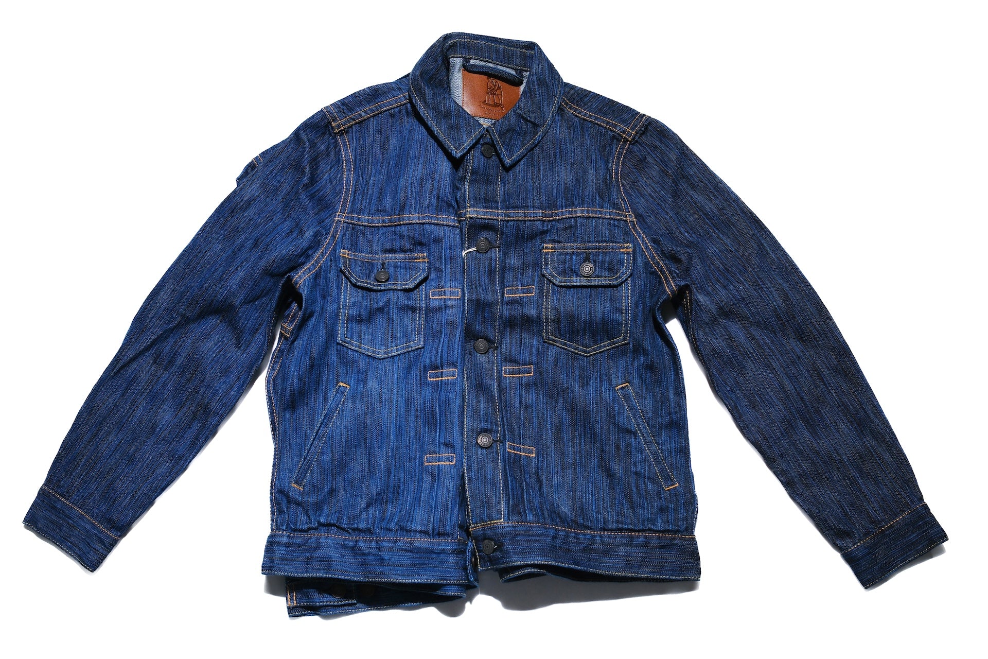 Pure Blue Japan 14.5oz Indigo Dyed “Waterfall” Type 2 Denim Jacket (Daylight)