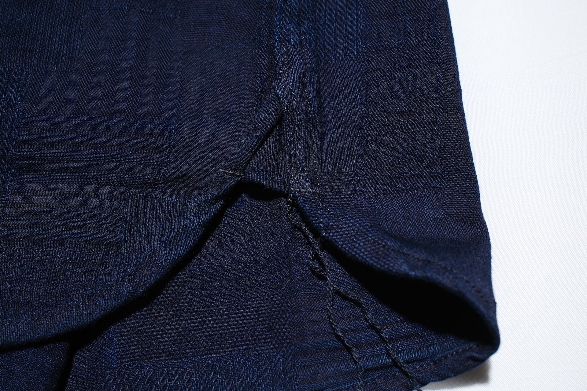Pure Blue Japan 9oz “Boro Style” Jacquard Oxford Shirt (Grand Indigo)