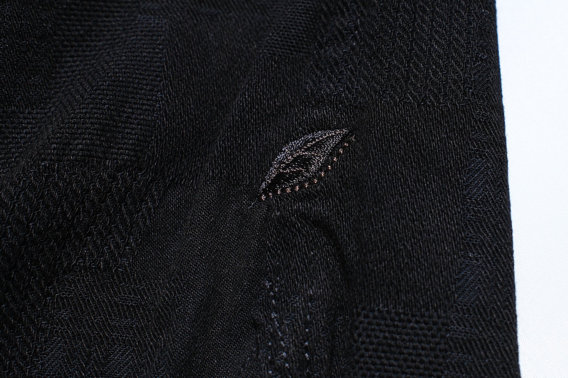 Pure Blue Japan 9oz “Boro Style” Jacquard Oxford Shirt (Solid Black)