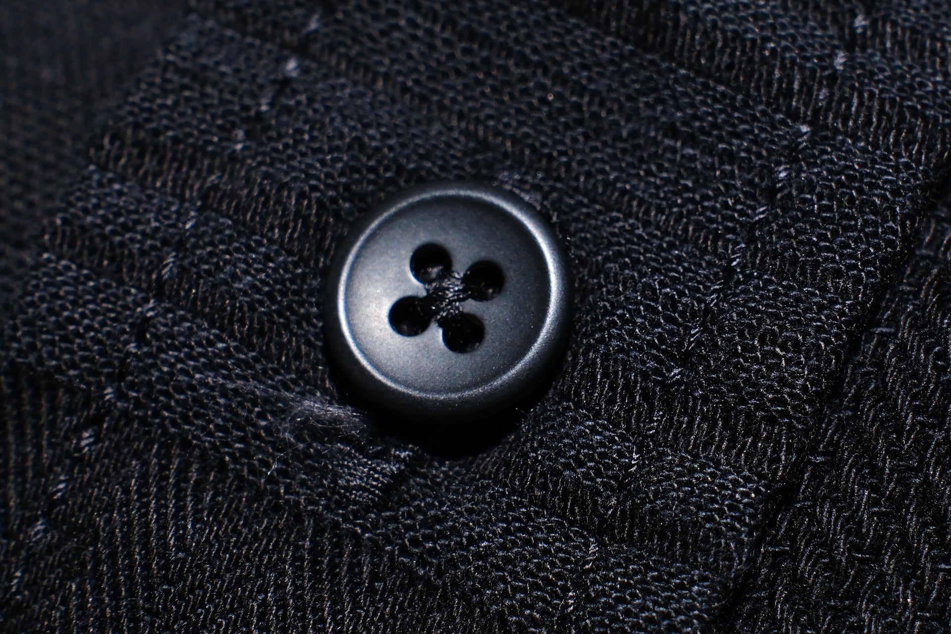 Pure Blue Japan 9oz “Boro Style” Jacquard Oxford Shirt (Solid Black)