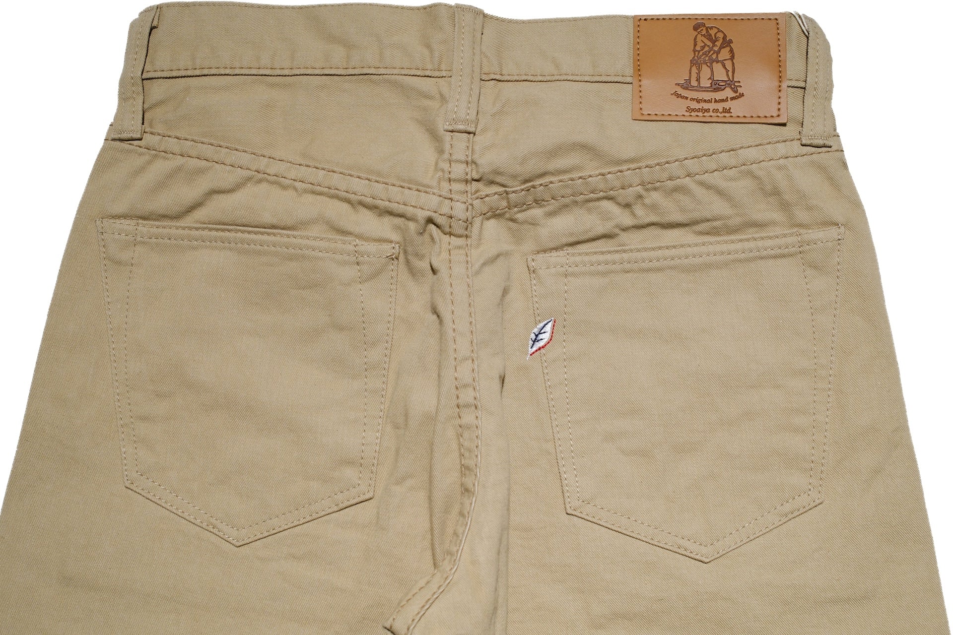 Pure Blue Japan 12oz Selvedge Chino Trousers (Beige)