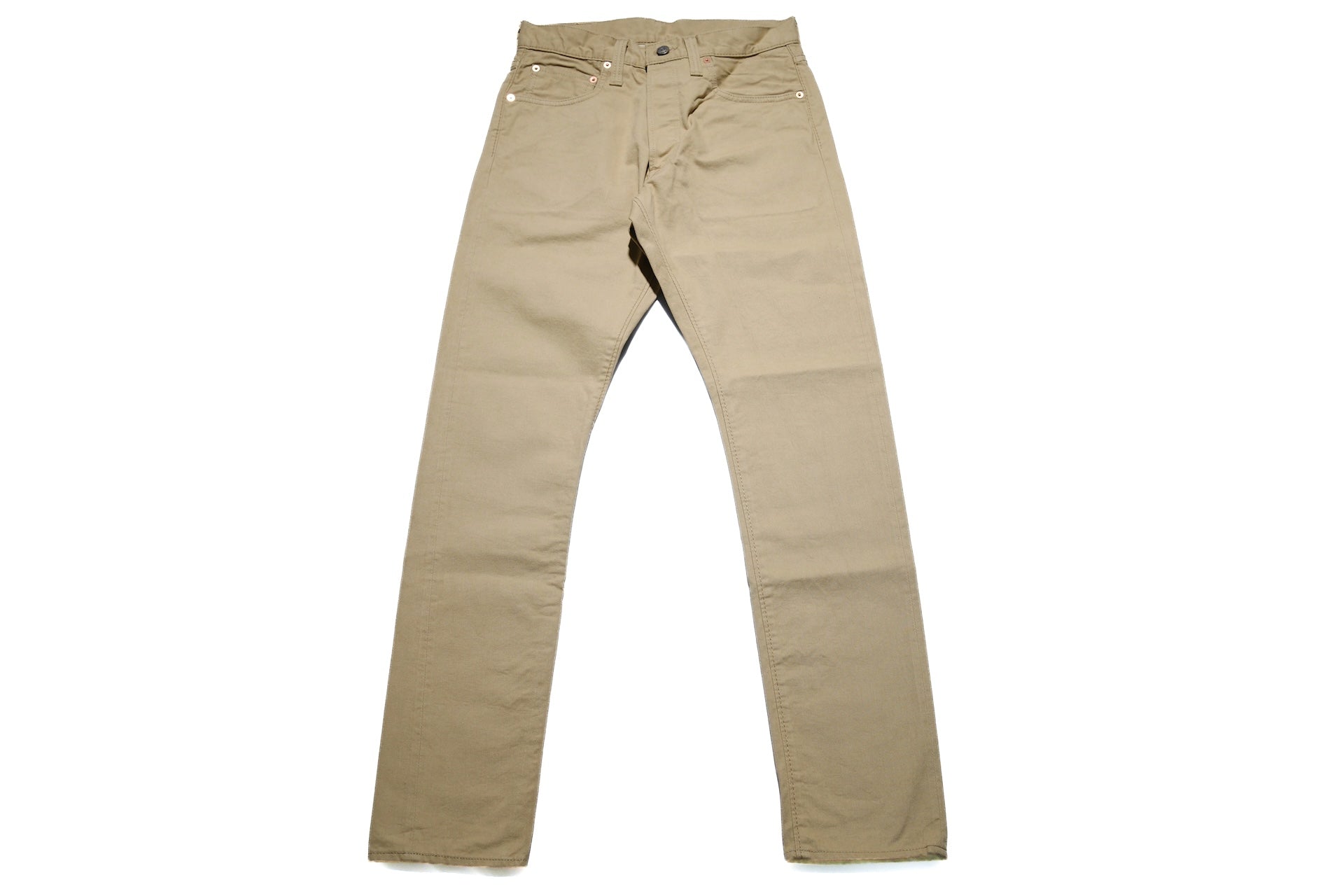 Pure Blue Japan 12oz Selvedge Chino Trousers (Beige)