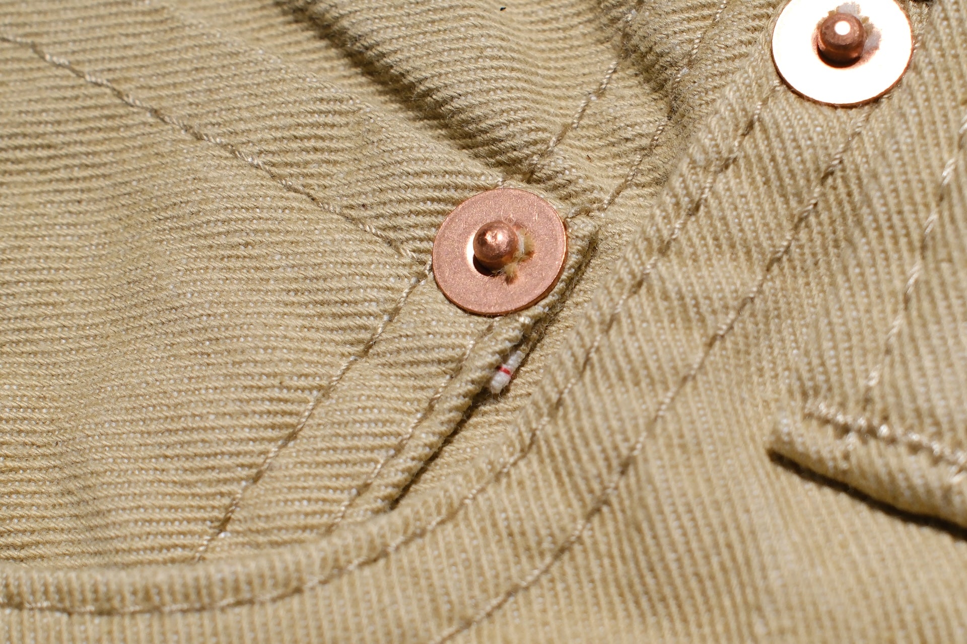Pure Blue Japan 12oz Selvedge Chino Trousers (Beige)