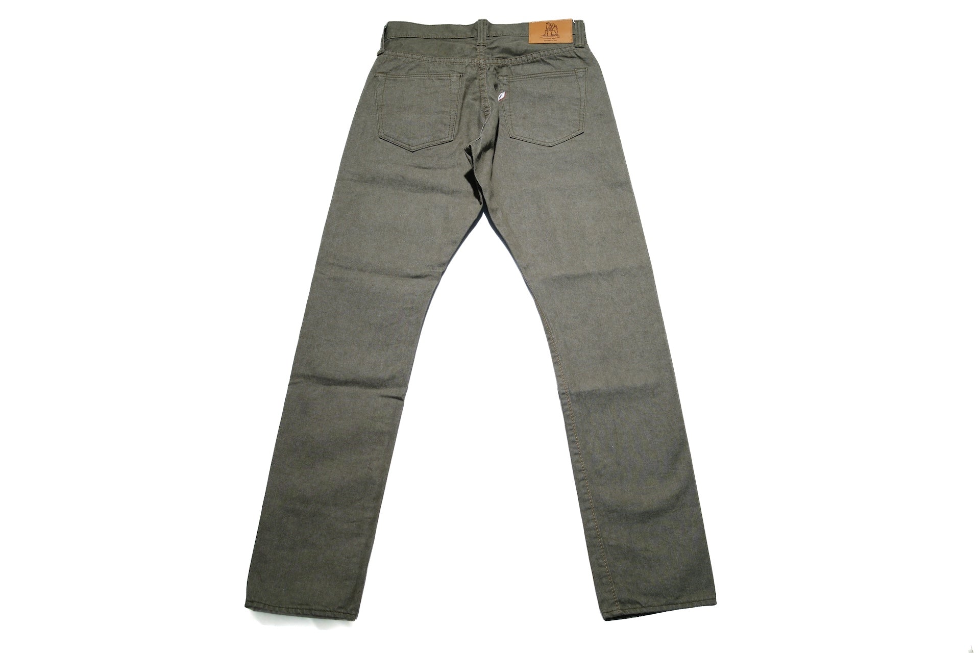 Pure Blue Japan 12oz Selvedge Chino Trousers (Olive)