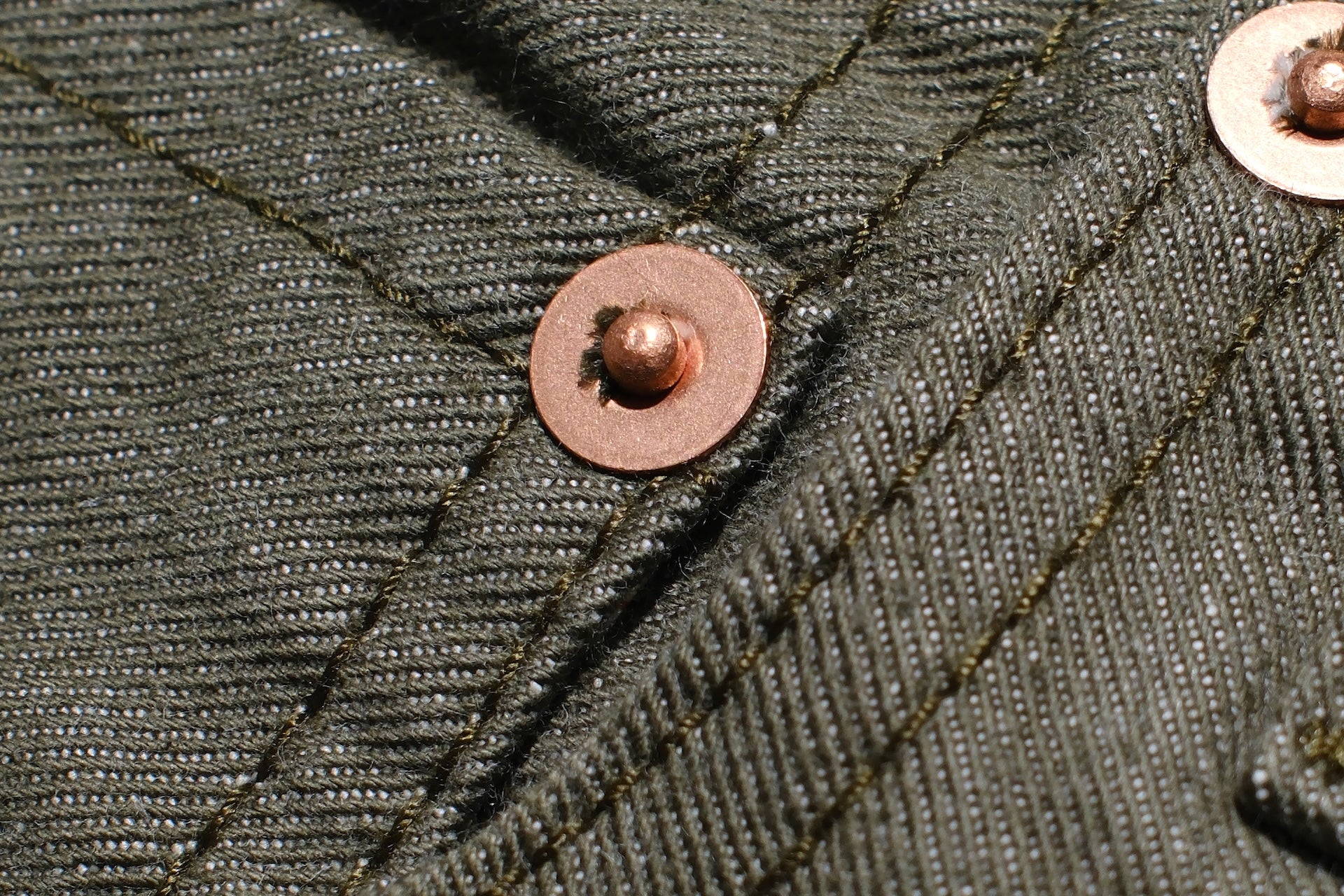 Pure Blue Japan 12oz Selvedge Chino Trousers (Olive)