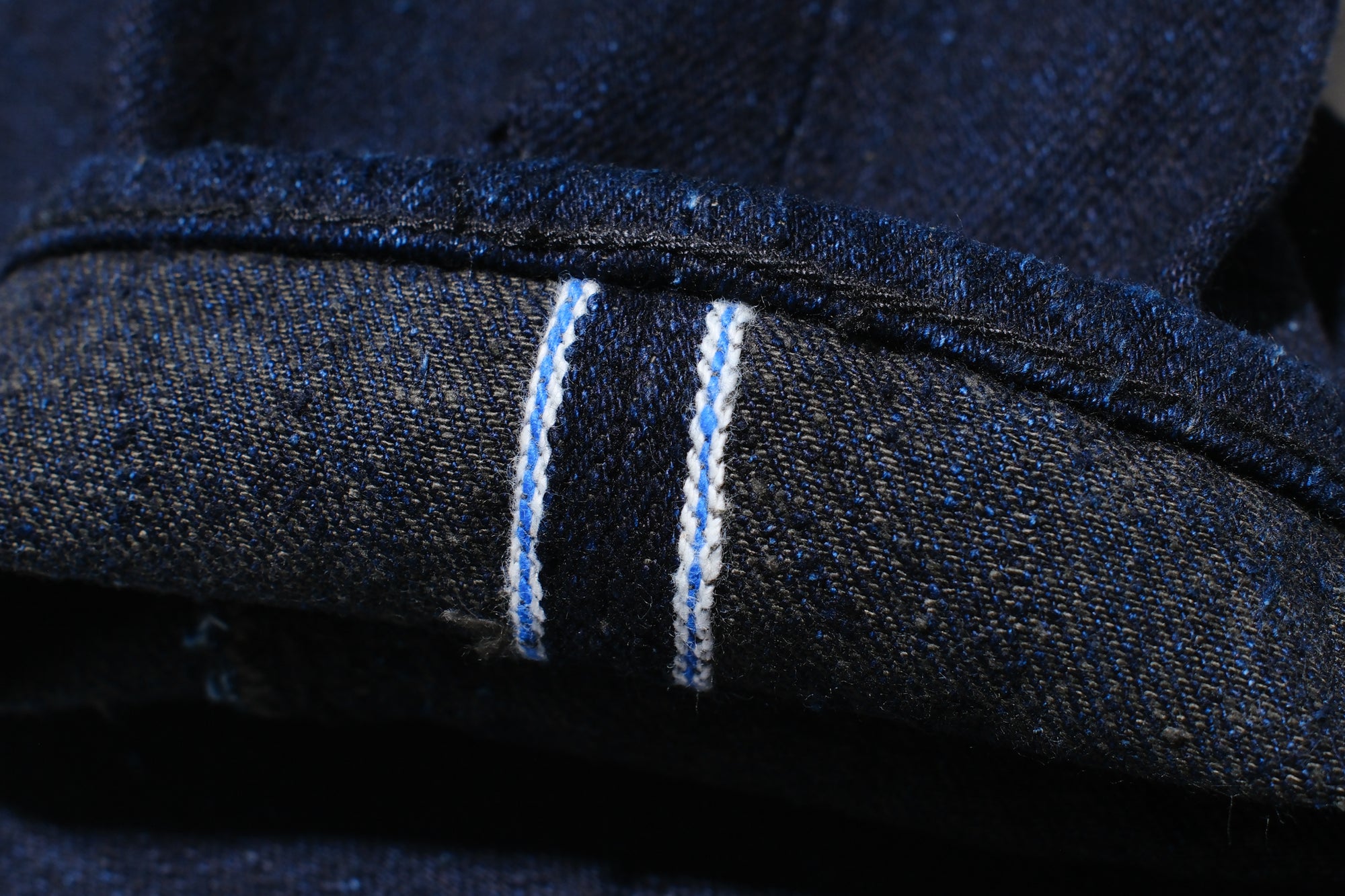 Pure Blue Japan 16oz DNP-019-IDSM “Indigo-Sumi” Double Nep Denim (Relaxed Tapered fit)