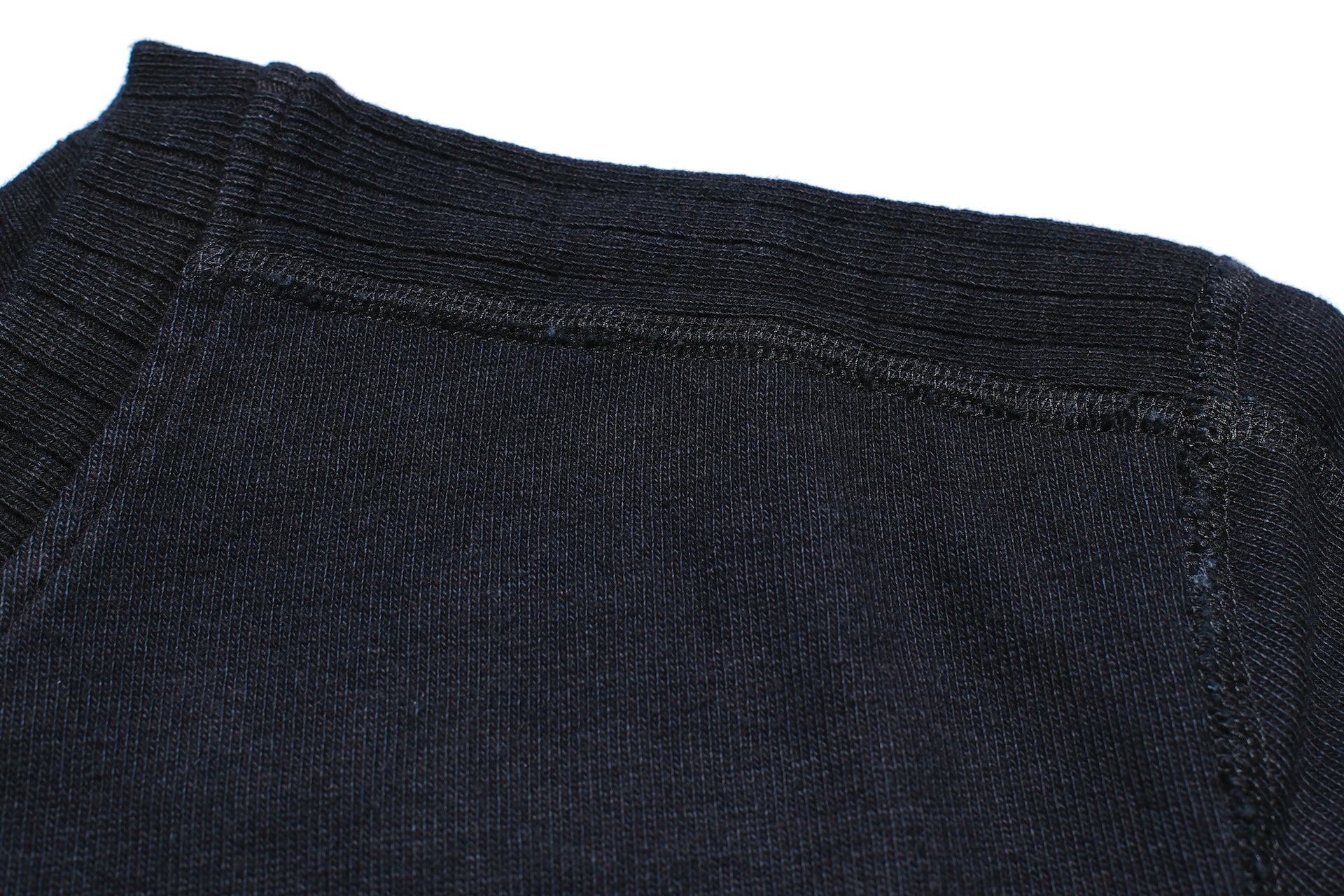 Pure Blue Japan 11oz Heavyweight “Henley Style” Sweater (Black Overdyed)