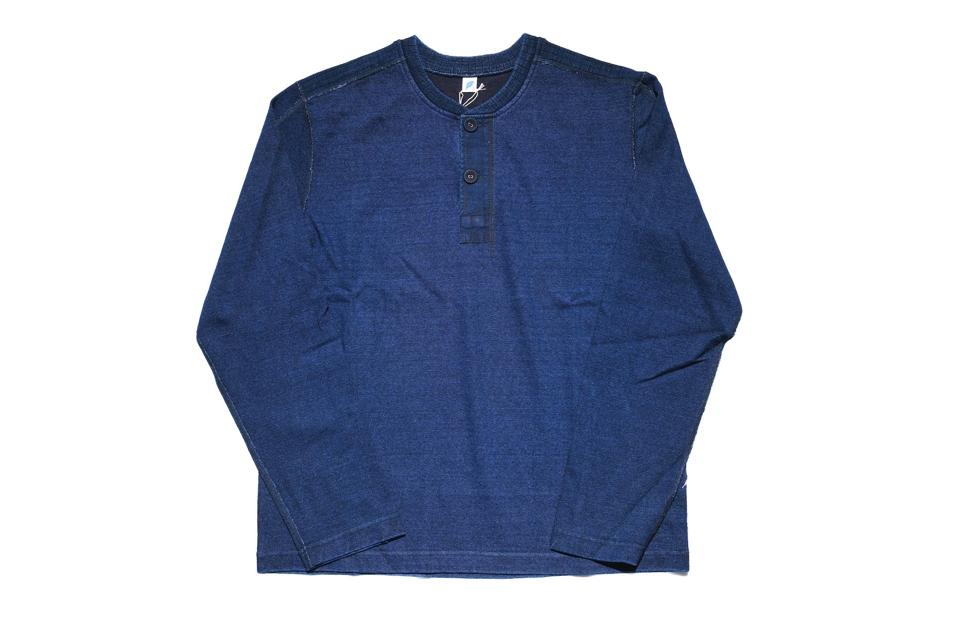 Pure Blue Japan 11oz Heavyweight “Henley Style” Sweater (Grand Indigo)