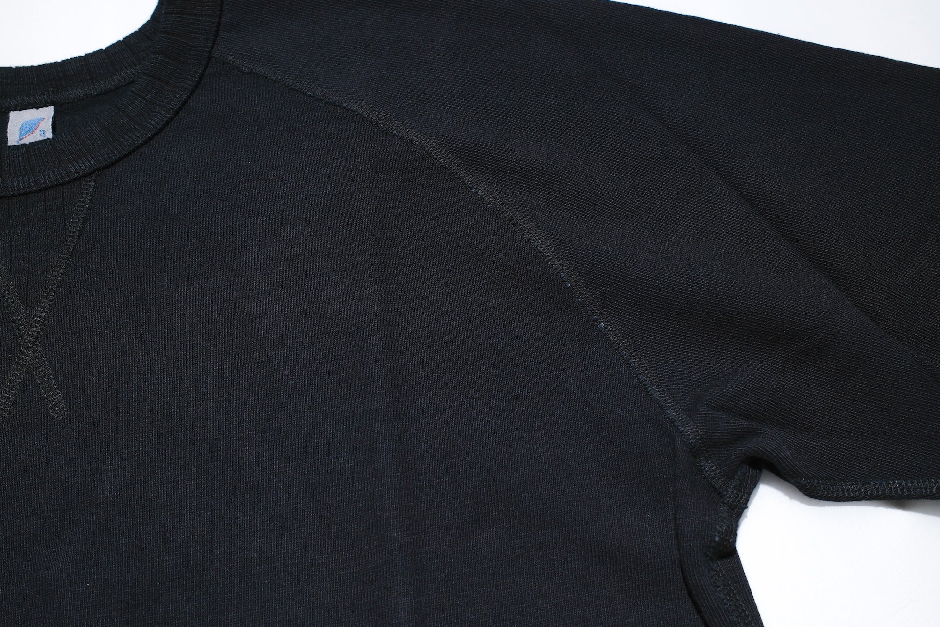 Pure Blue Japan 11oz Heavyweight “Raglan Style” Sweater (Black Overdyed)