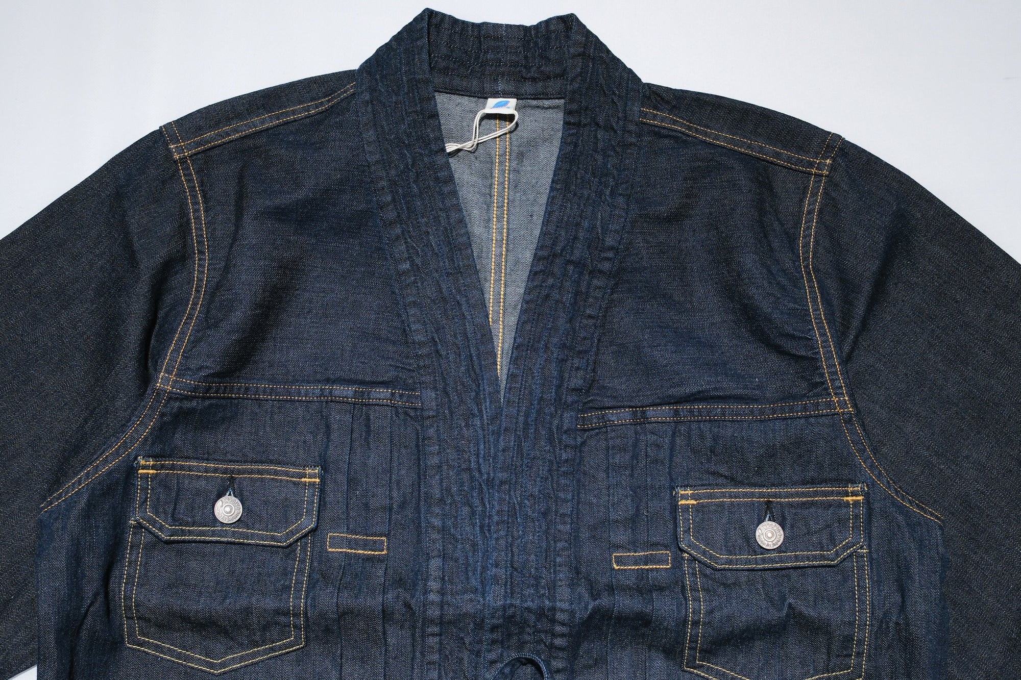 Pure Blue Japan 8oz Weapon Denim Haori Jacket (Grand Indigo)
