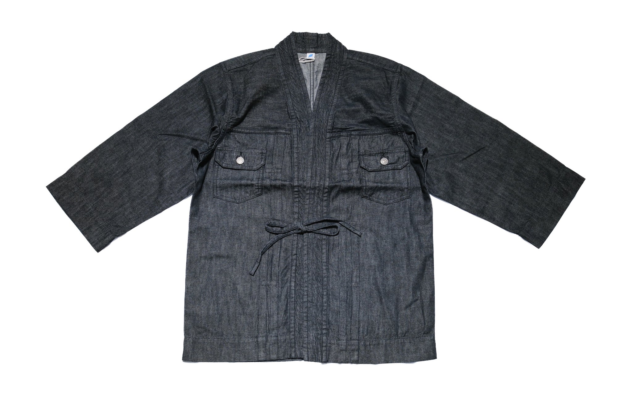 Pure Blue Japan 8oz Weapon Denim Haori Jacket (Ink Black)
