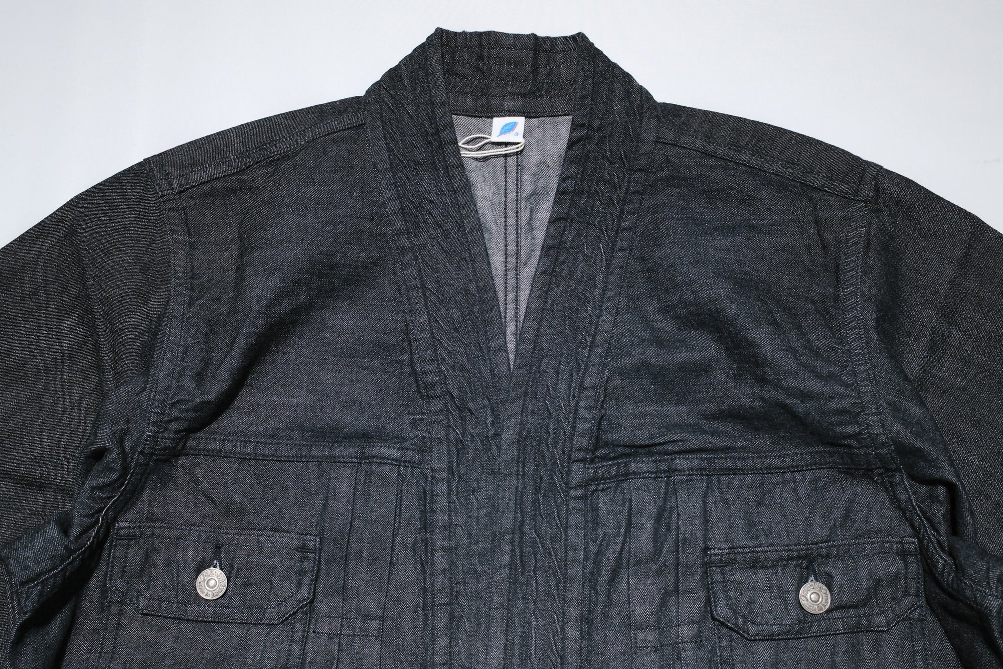 Pure Blue Japan 8oz Weapon Denim Haori Jacket (Ink Black)