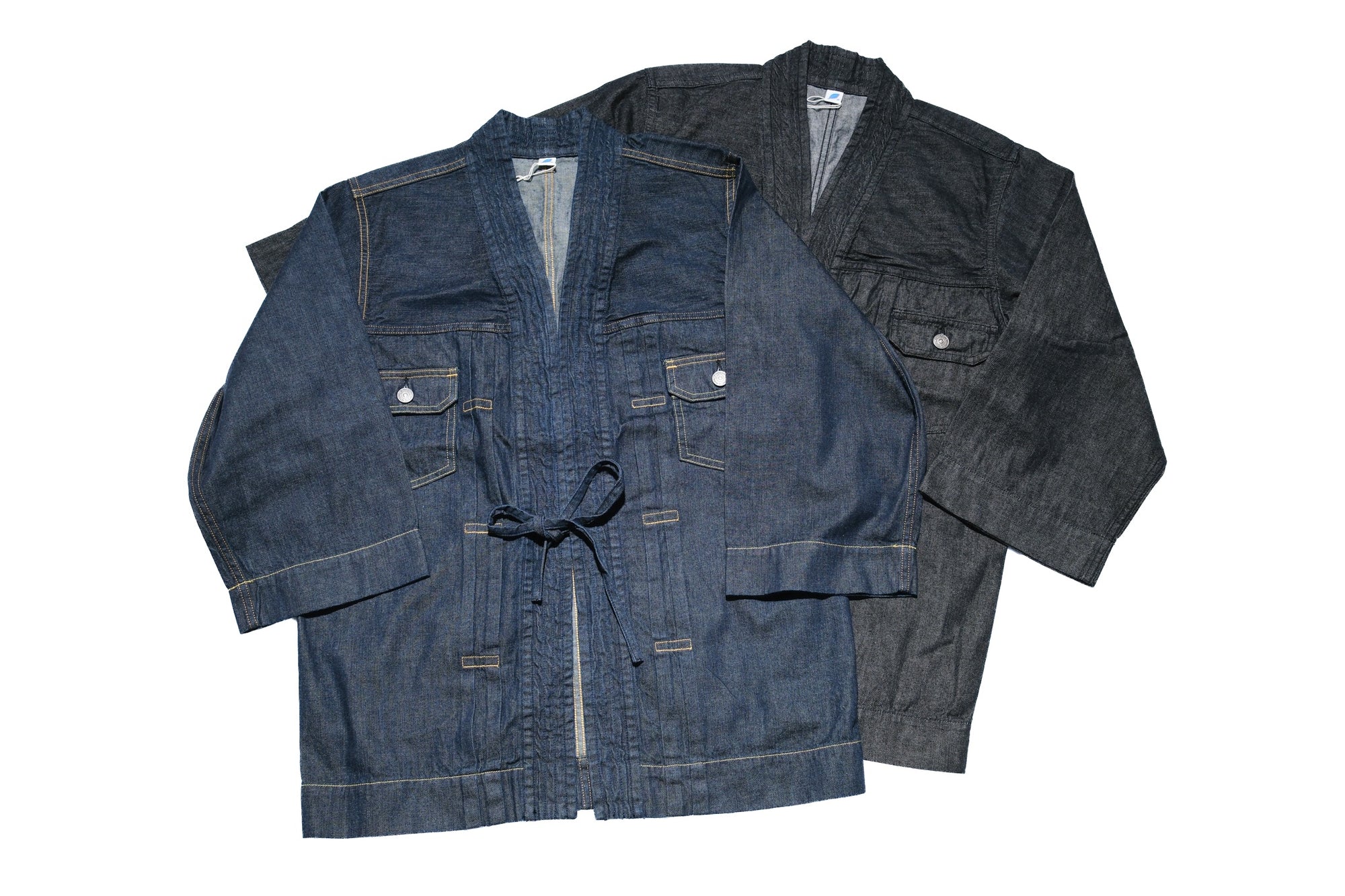 Pure Blue Japan 8oz Weapon Denim Haori Jacket (Grand Indigo)
