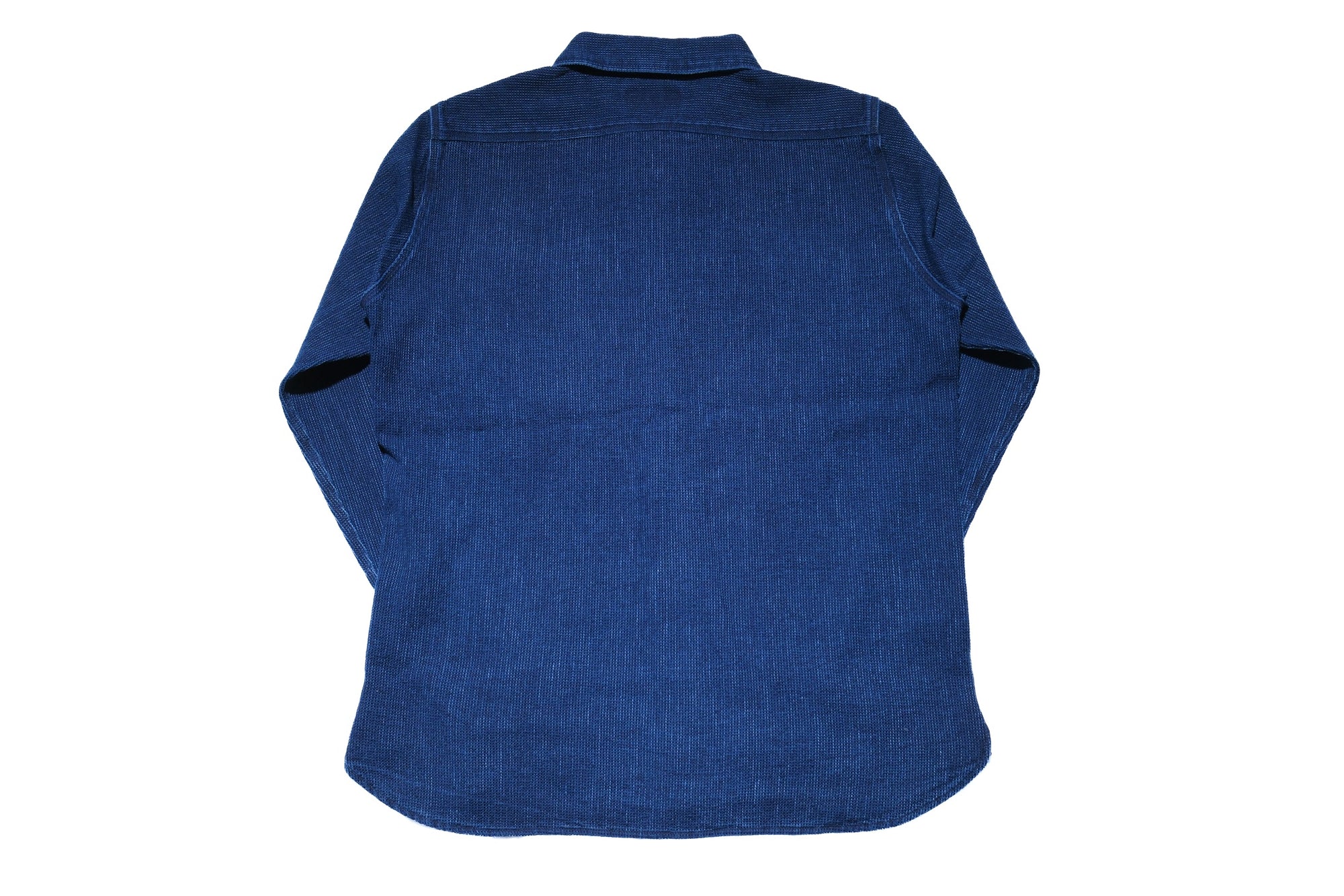 Iron Heart 5.5oz Indigo Cotton Waffle Work Shirt