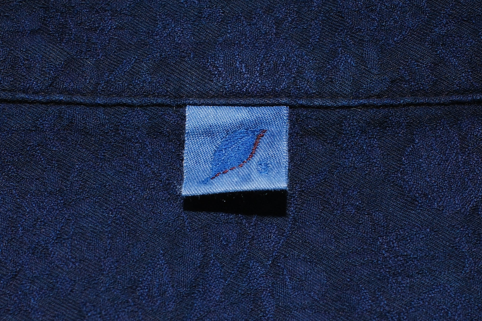 Pure Blue Japan Indigo "Flower" S/S Open Collar Shirt