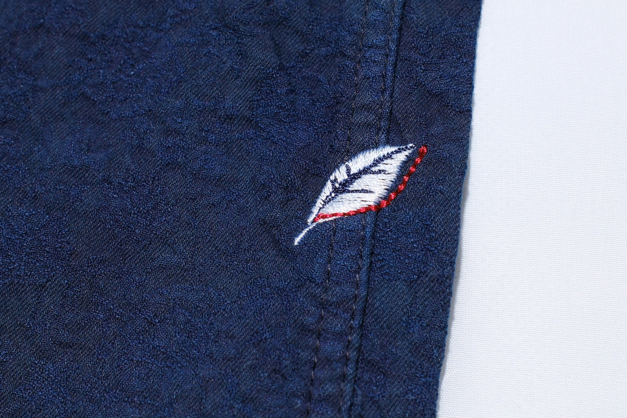 Pure Blue Japan Indigo "Flower" S/S Open Collar Shirt