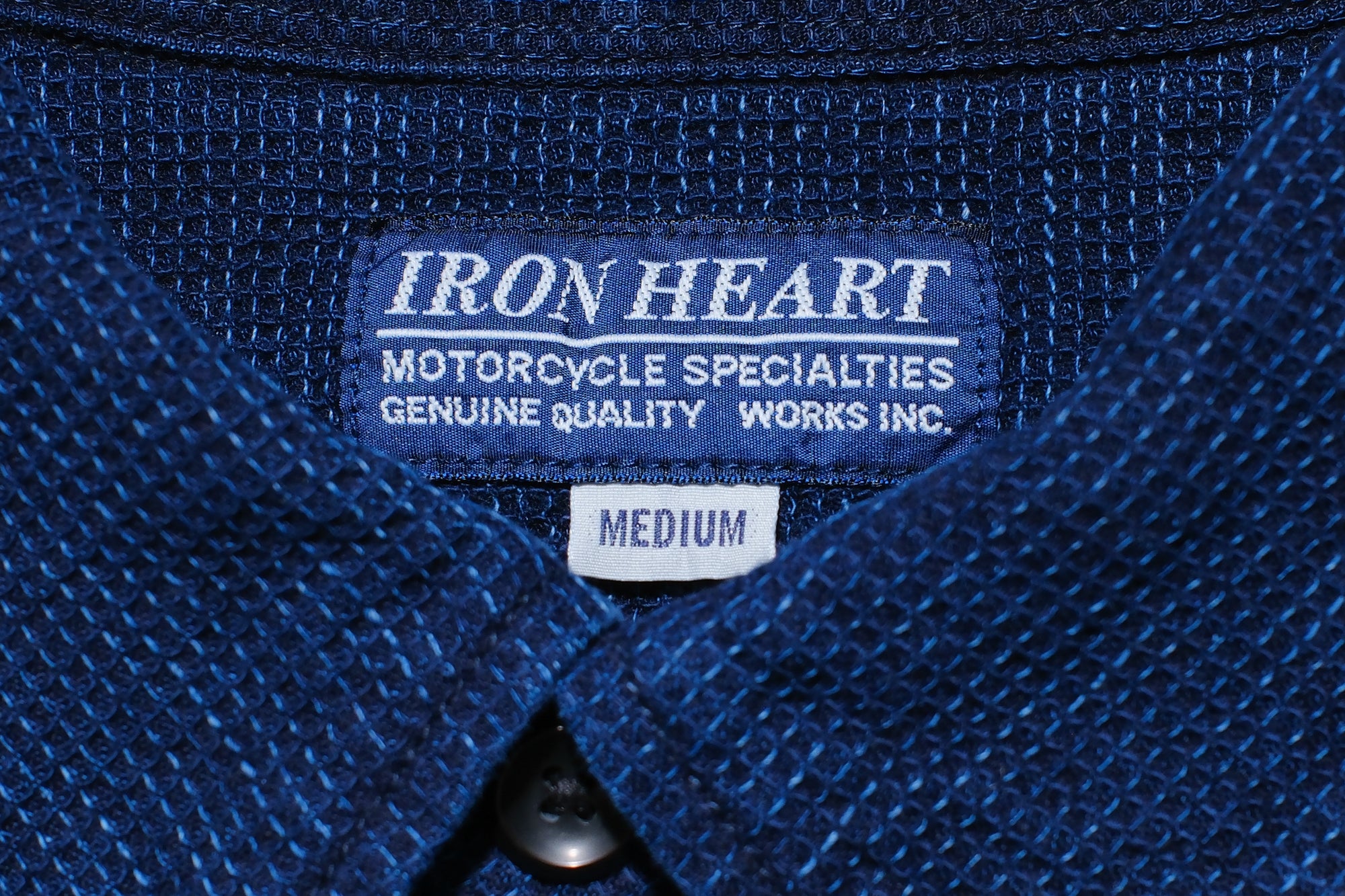 Iron Heart 5.5oz Indigo Cotton Waffle Work Shirt