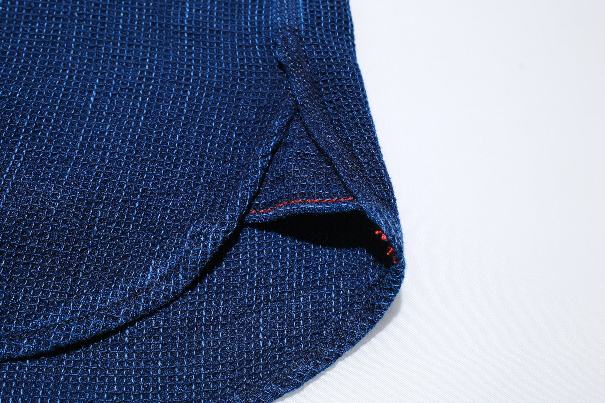 Iron Heart 5.5oz Indigo Cotton Waffle Work Shirt