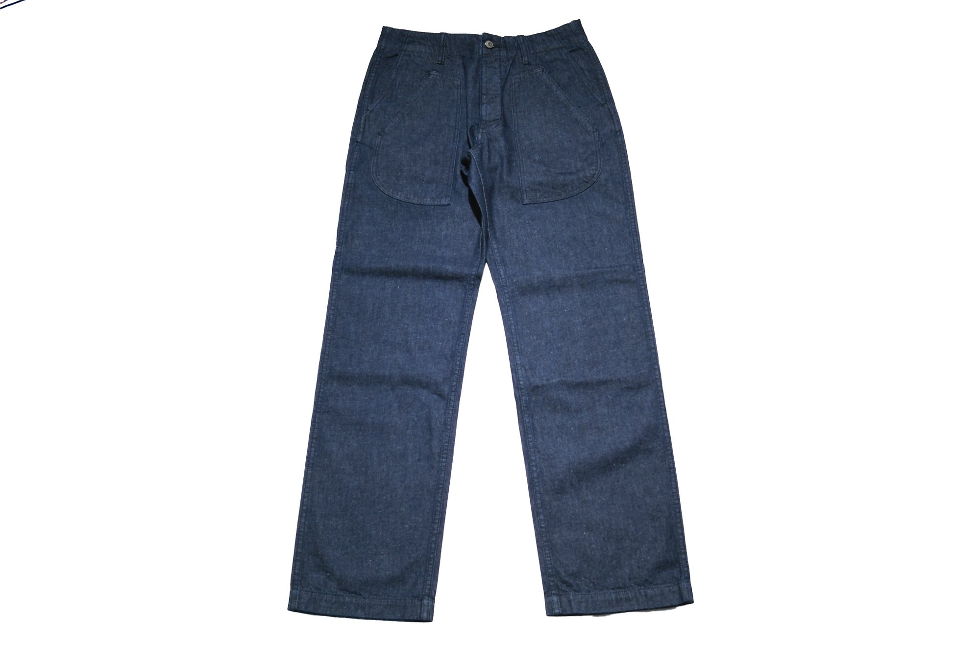 Pure Blue Japan 10oz Indigo Dyed Nep Denim Utility Work Trousers (Grand Indigo)