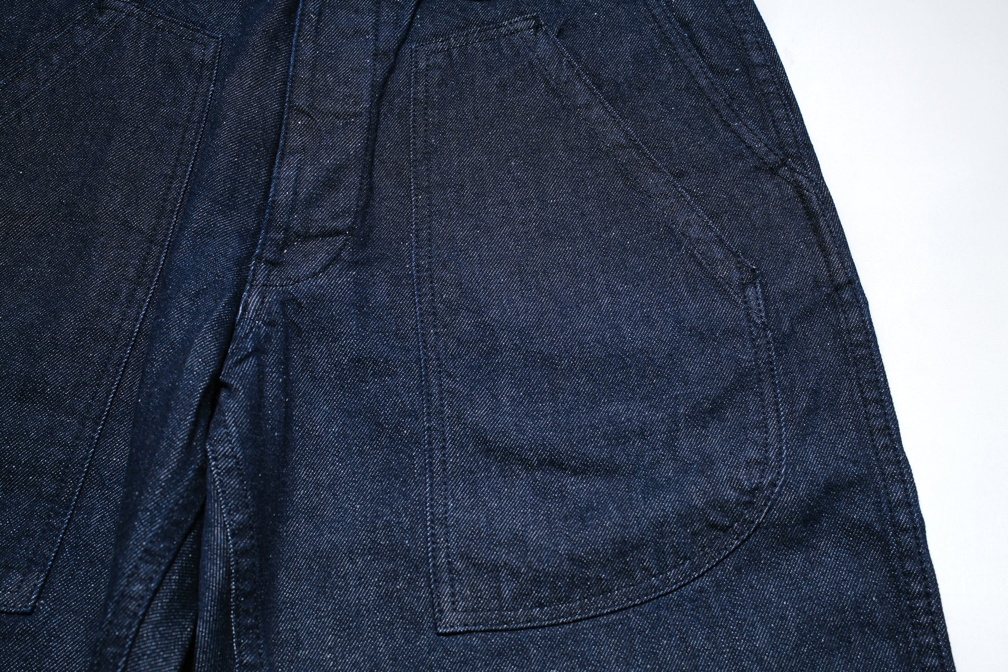 Pure Blue Japan 10oz Indigo Dyed Nep Denim Utility Work Trousers (Grand Indigo)