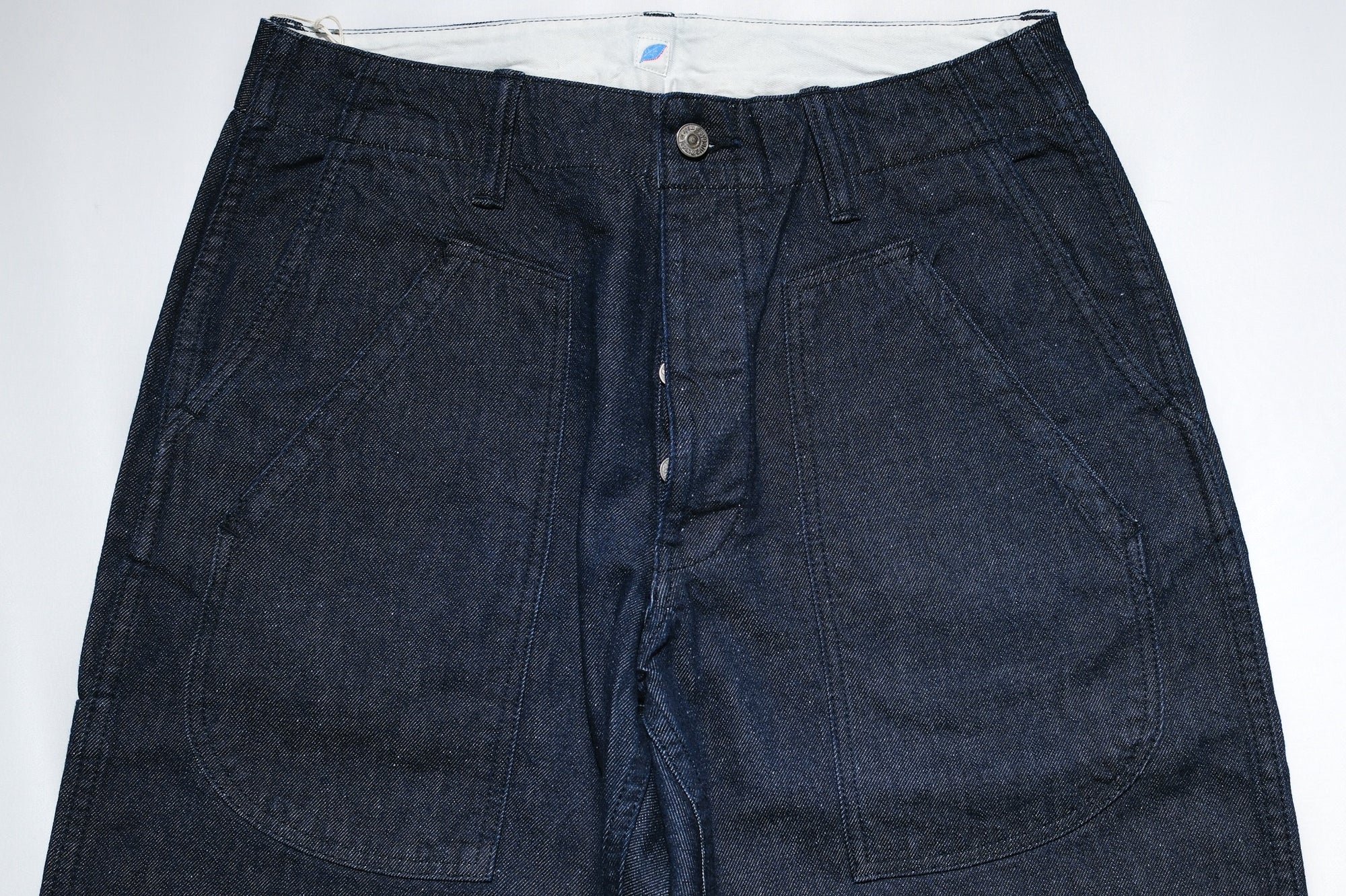 Pure Blue Japan 10oz Indigo Dyed Nep Denim Utility Work Trousers (Grand Indigo)