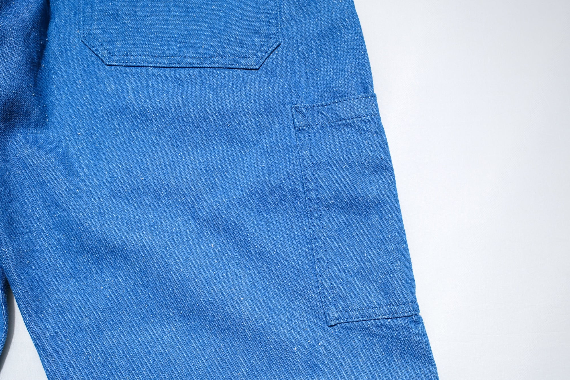 Pure Blue Japan 10oz Indigo Dyed Nep Denim Utility Work Trousers (Genuine Indigo)