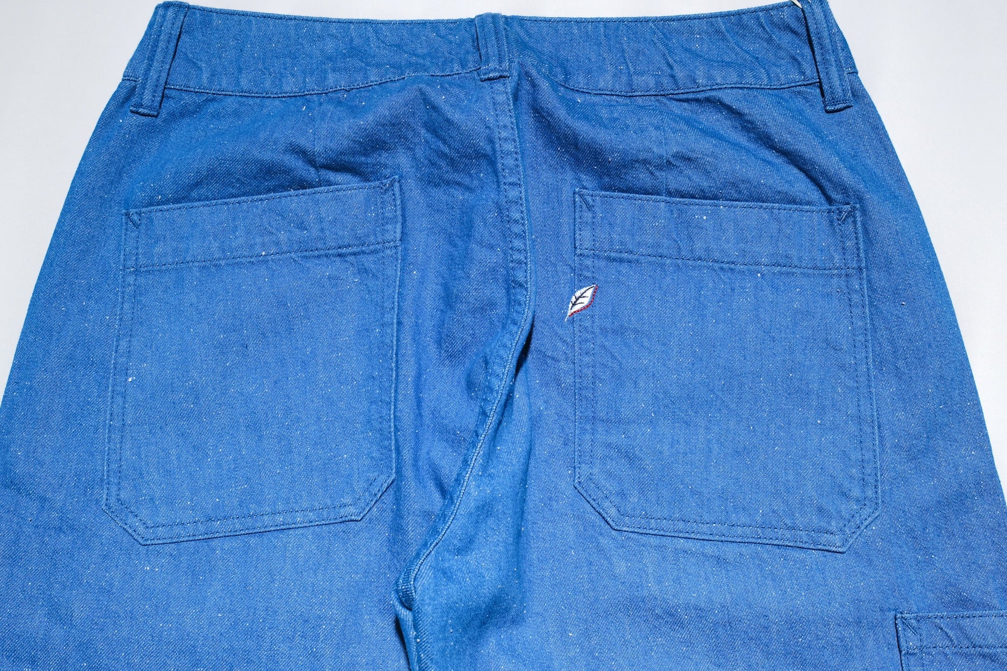 Pure Blue Japan 10oz Indigo Dyed Nep Denim Utility Work Trousers (Genuine Indigo)
