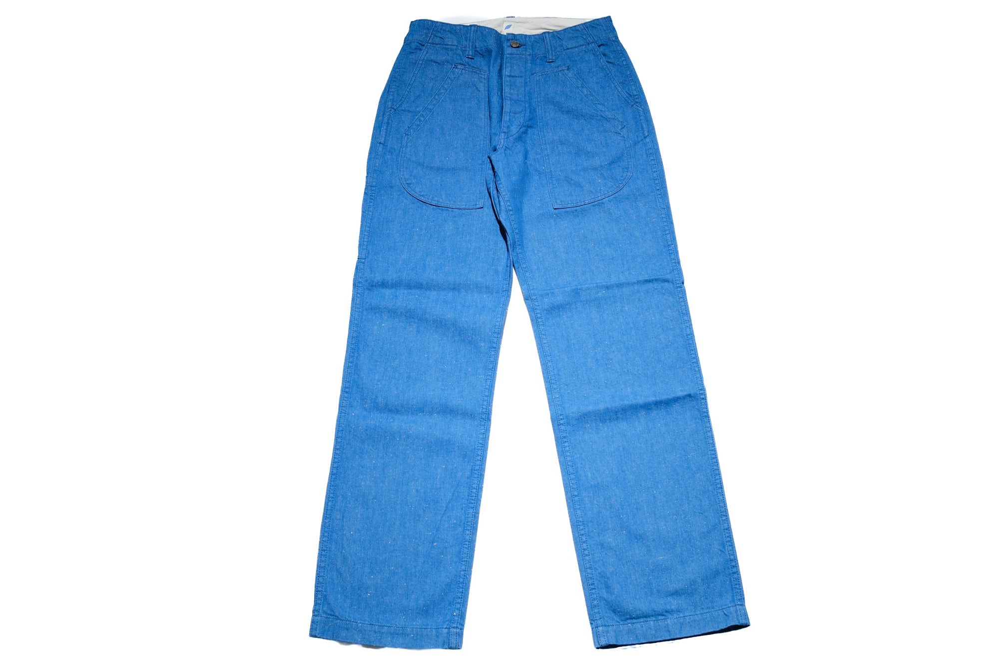 Pure Blue Japan 10oz Indigo Dyed Nep Denim Utility Work Trousers (Genuine Indigo)