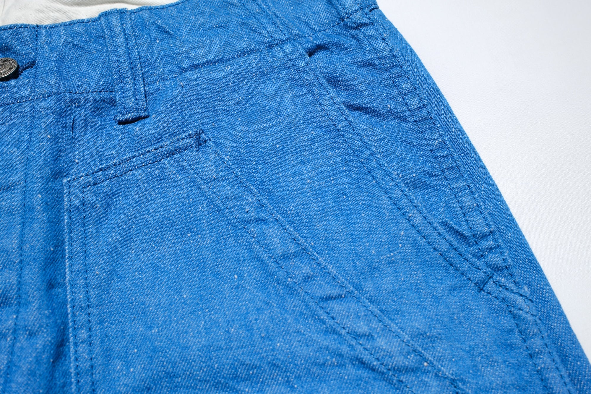 Pure Blue Japan 10oz Indigo Dyed Nep Denim Utility Work Trousers (Genuine Indigo)