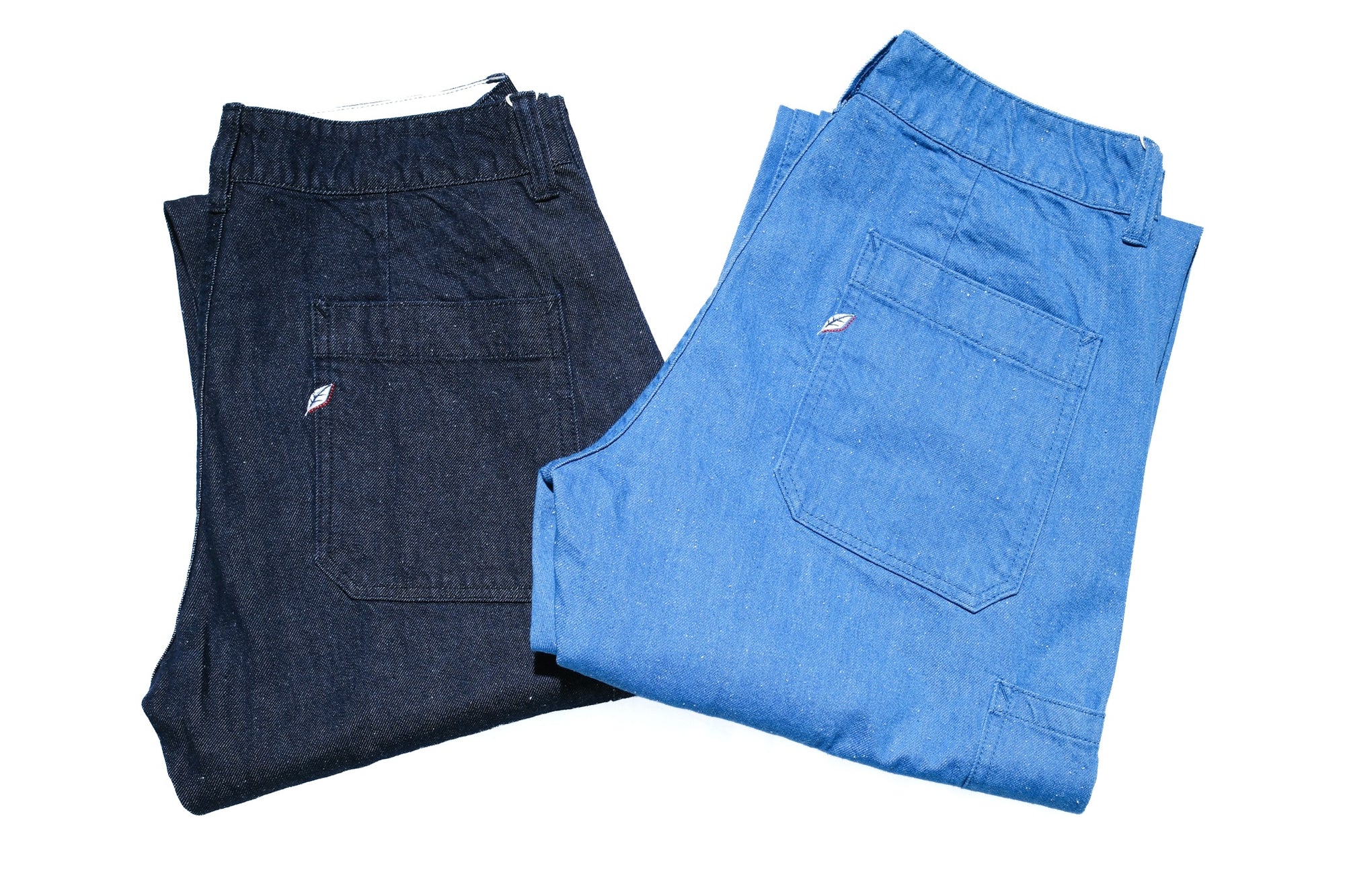Pure Blue Japan 10oz Indigo Dyed Nep Denim Utility Work Trousers (Grand Indigo)