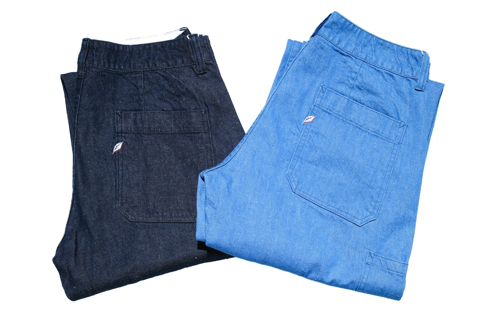 Pure Blue Japan 10oz Indigo Dyed Nep Denim Utility Work Trousers (Genuine Indigo)
