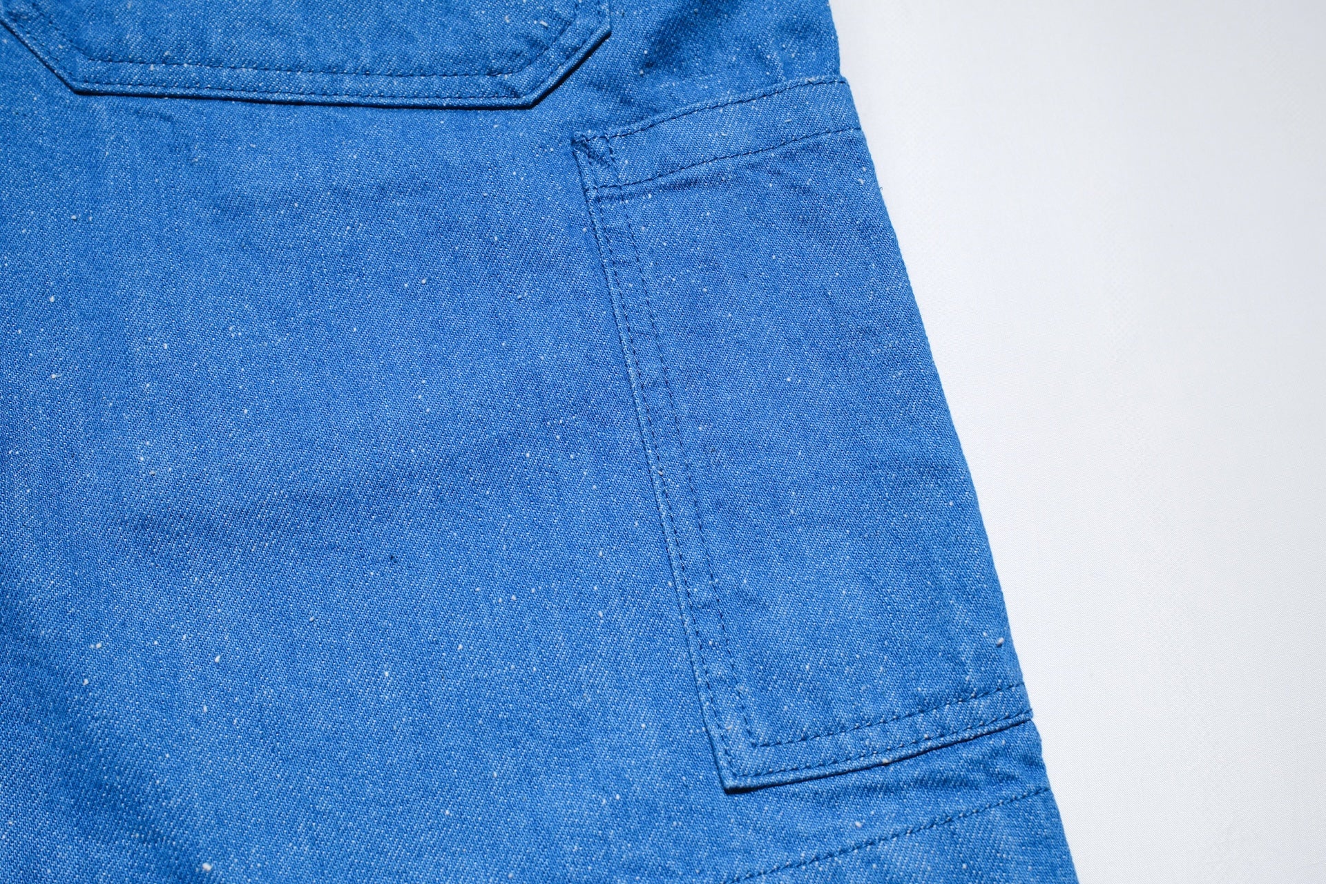 Pure Blue Japan 10oz Indigo Dyed Nep Denim Utility Shorts (Genuine Indigo)