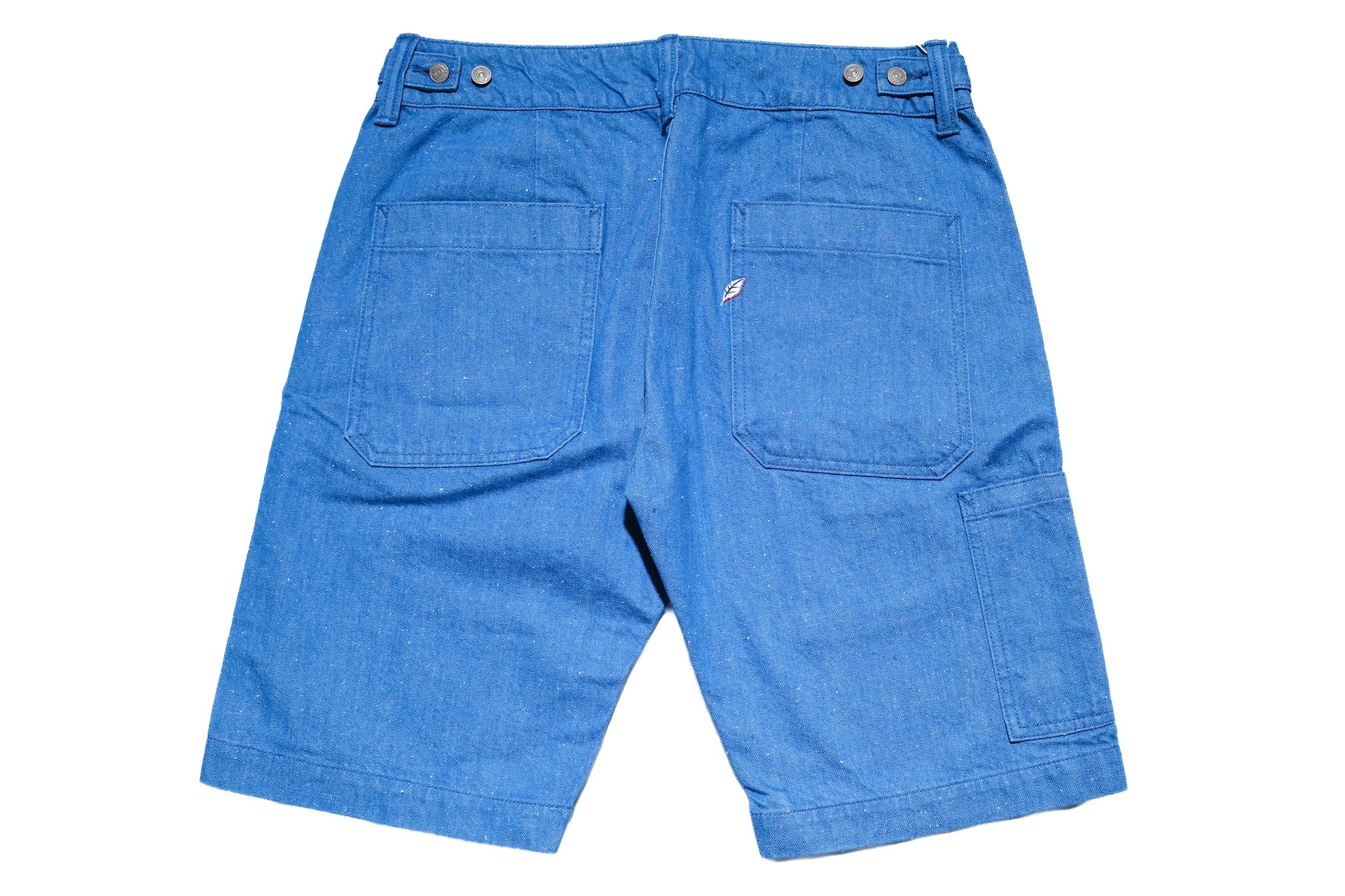 Pure Blue Japan 10oz Indigo Dyed Nep Denim Utility Shorts (Genuine Indigo)