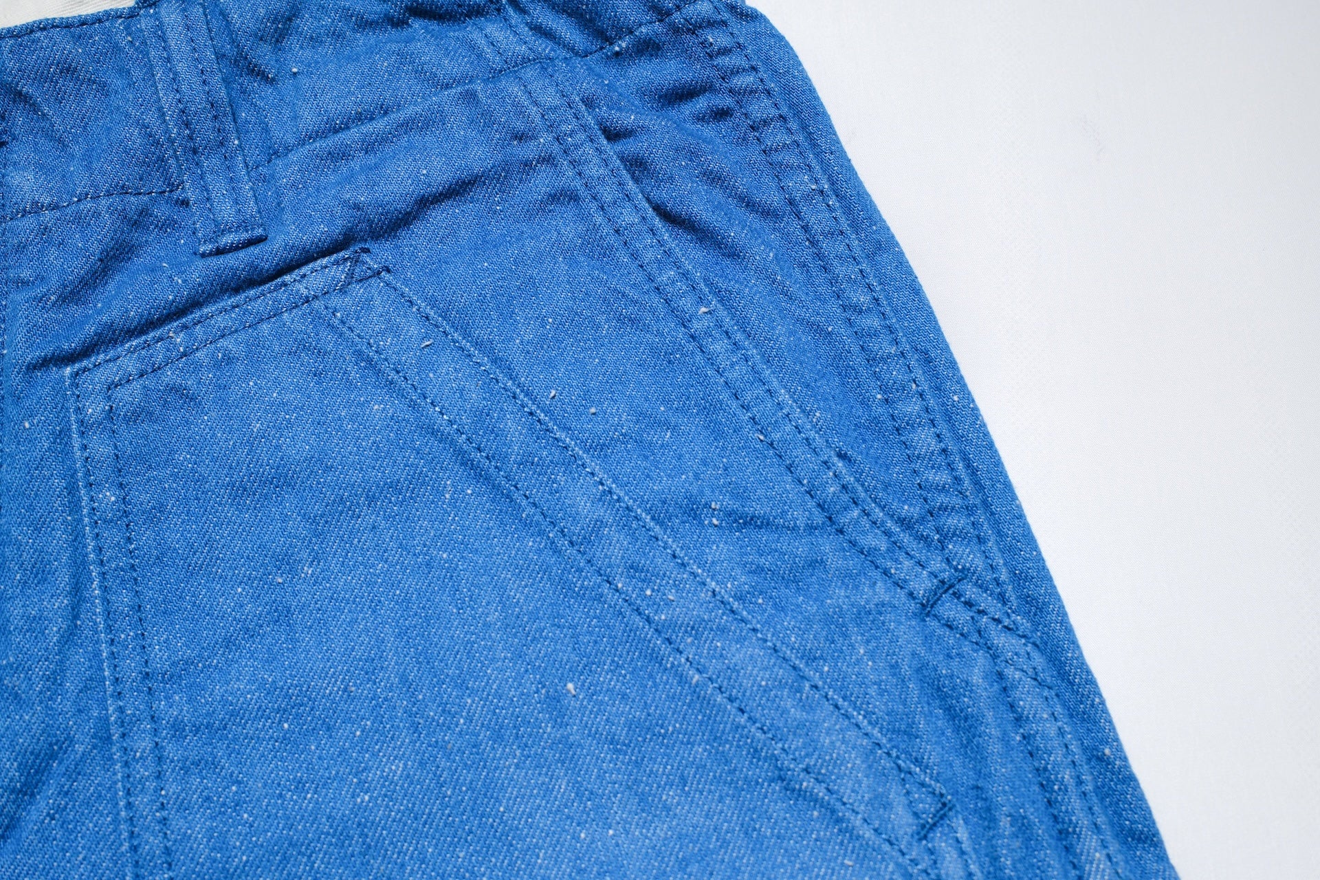 Pure Blue Japan 10oz Indigo Dyed Nep Denim Utility Shorts (Genuine Indigo)