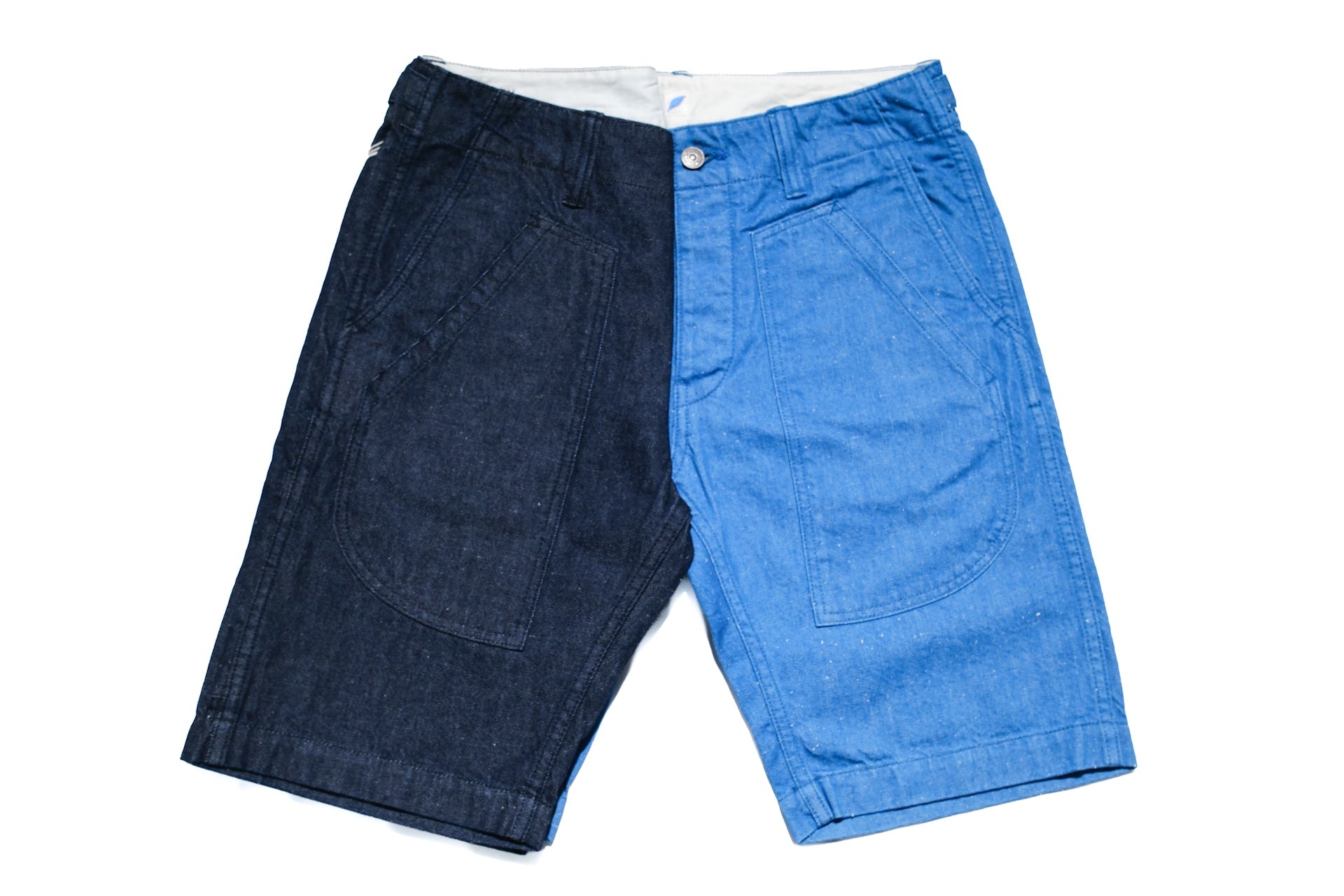 Pure Blue Japan 10oz Indigo Dyed Nep Denim Utility Shorts (Grand Indigo)