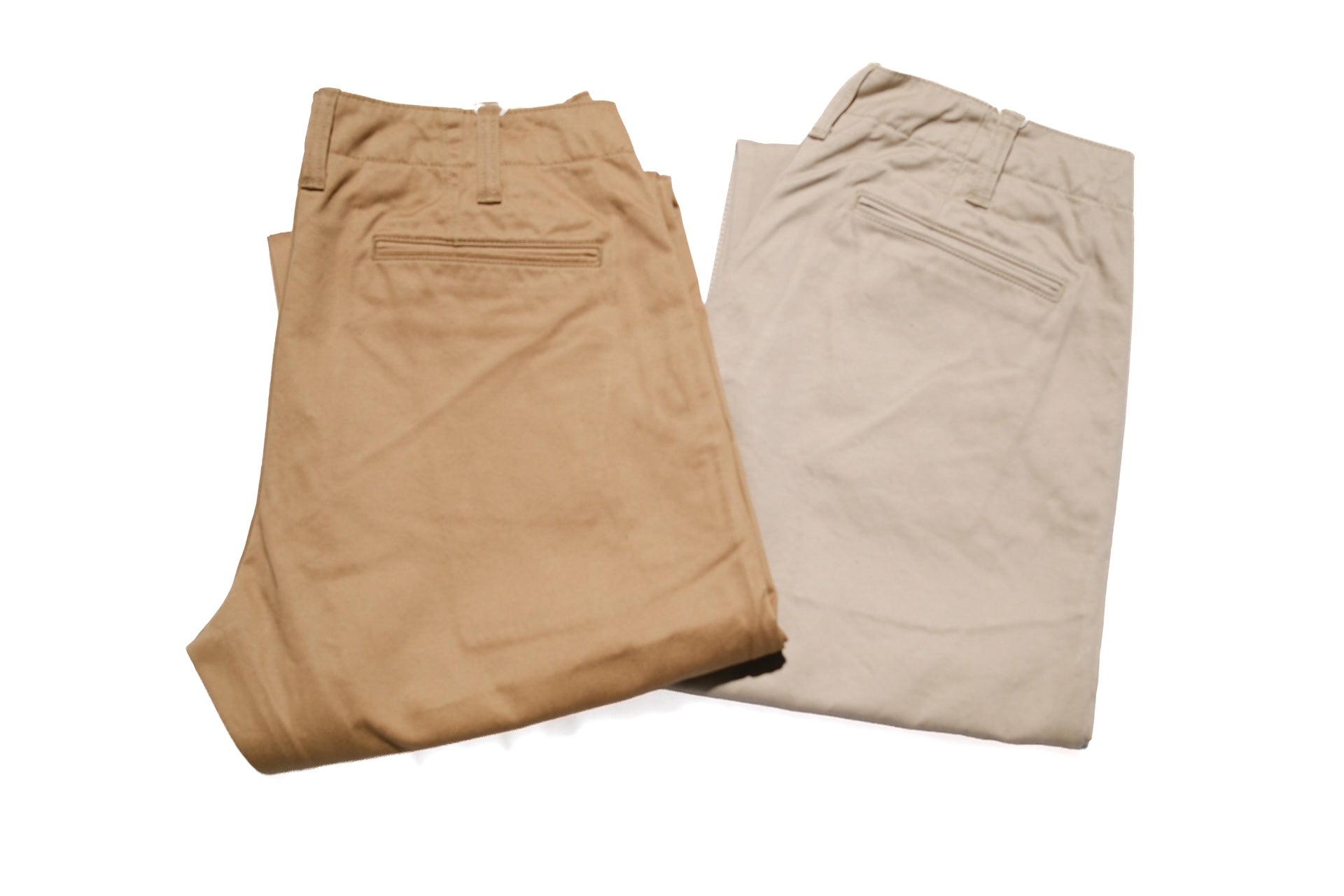 Pure Blue Japan 11oz “Dry-Touch” High-Density Chino Trousers (Light Beige)