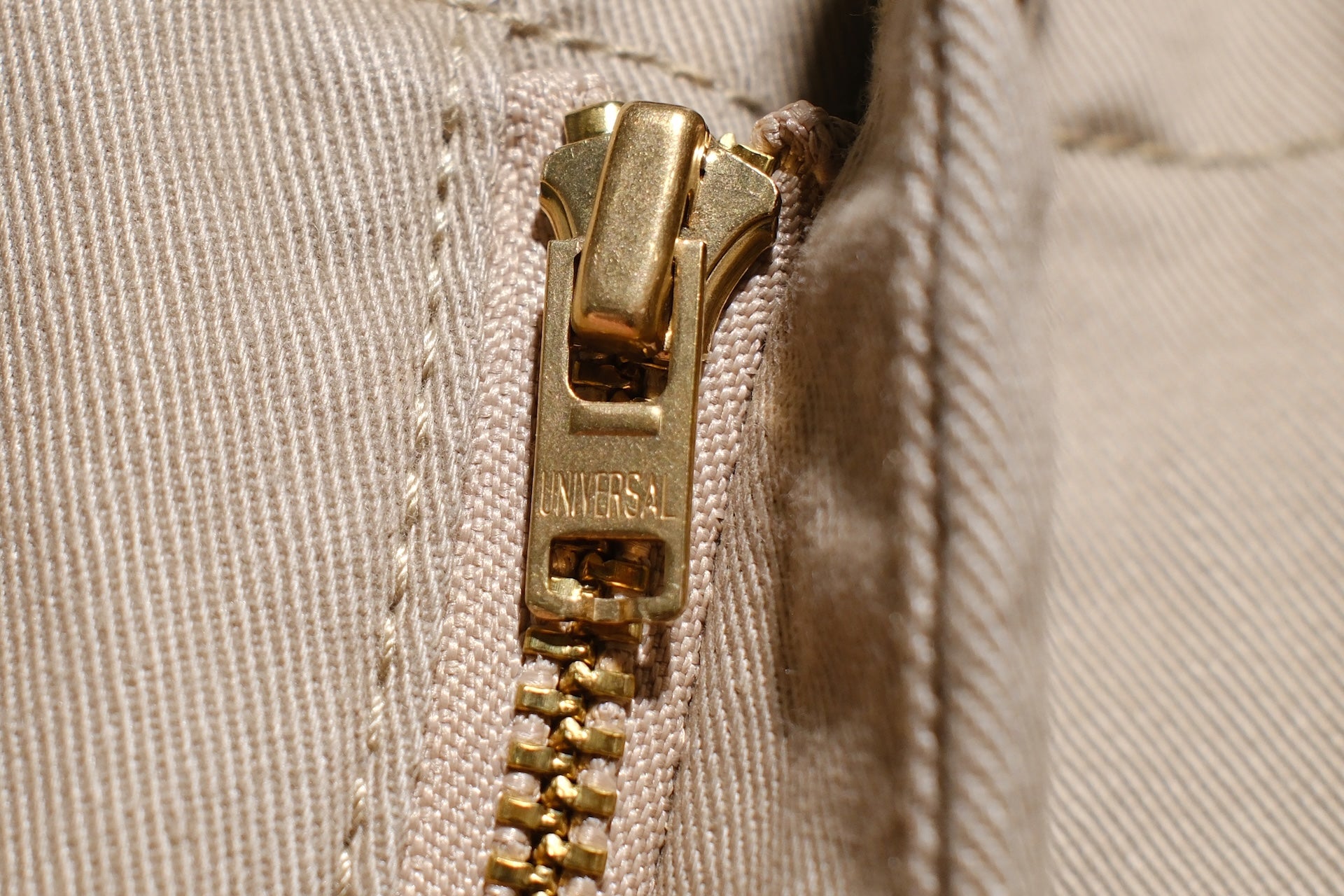 Pure Blue Japan 11oz “Dry-Touch” High-Density Chino Trousers (Light Beige)