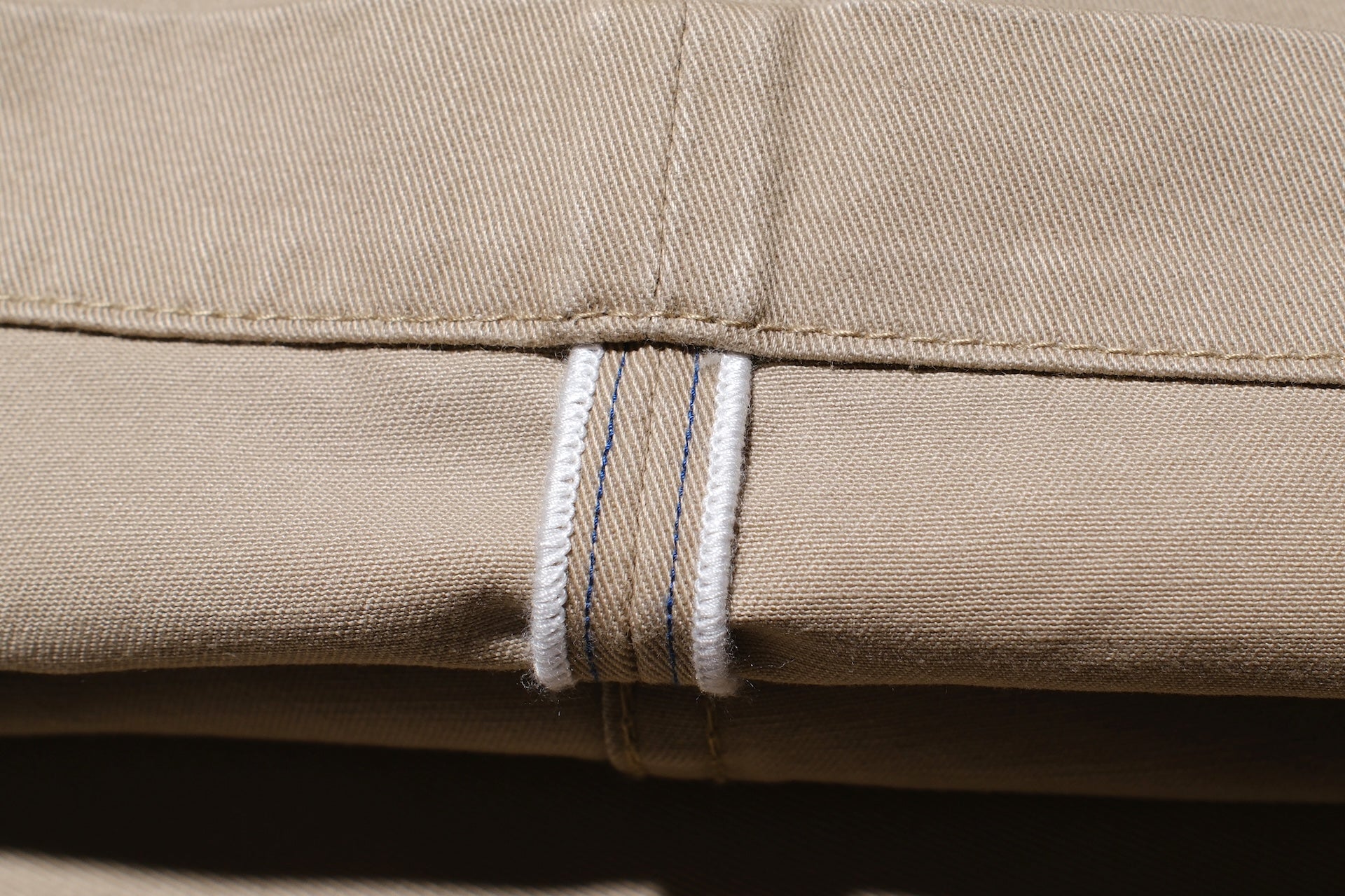 Pure Blue Japan 11oz “Dry-Touch” High-Density Chino Trousers (Light Beige)