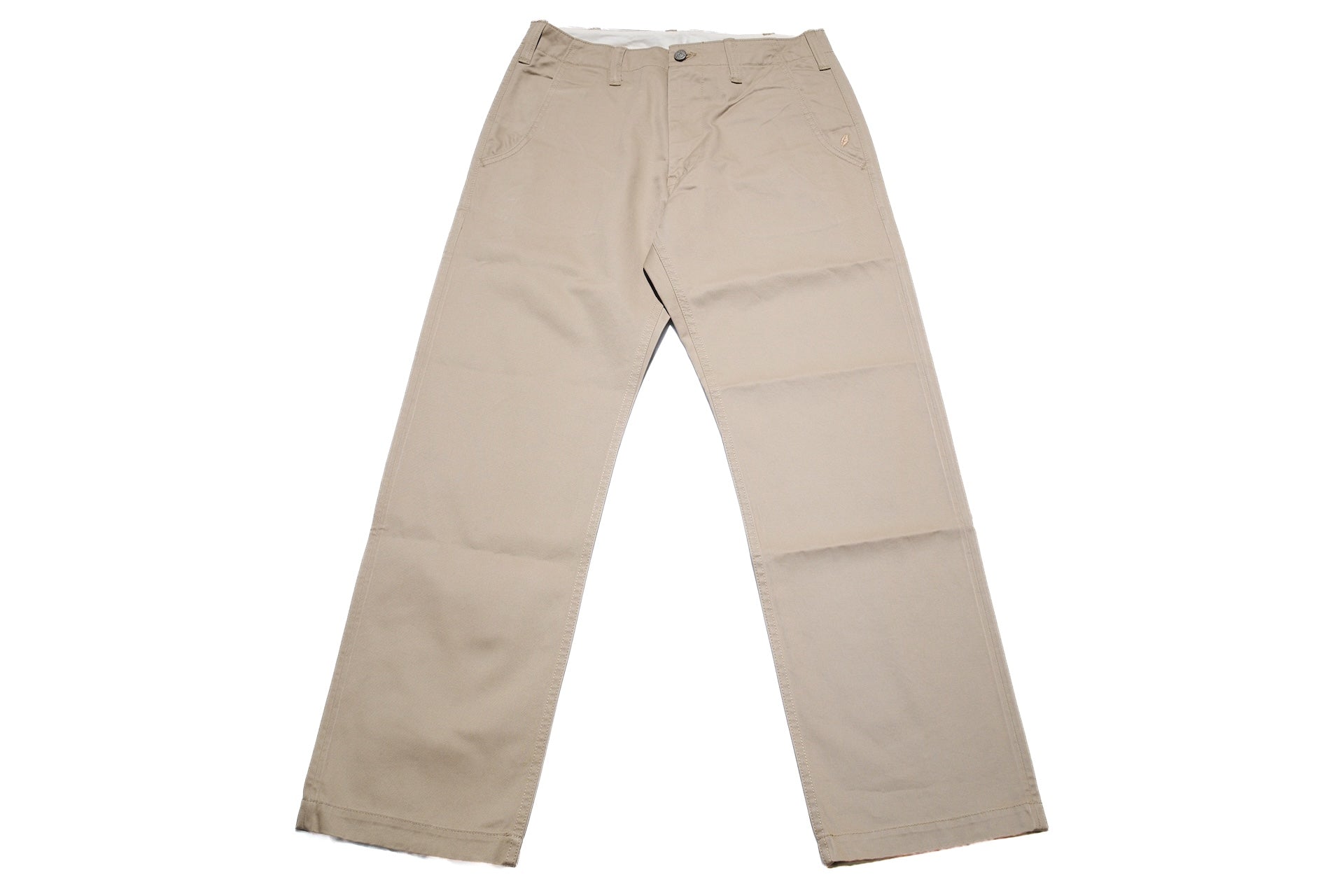 Pure Blue Japan 11oz “Dry-Touch” High-Density Chino Trousers (Light Beige)
